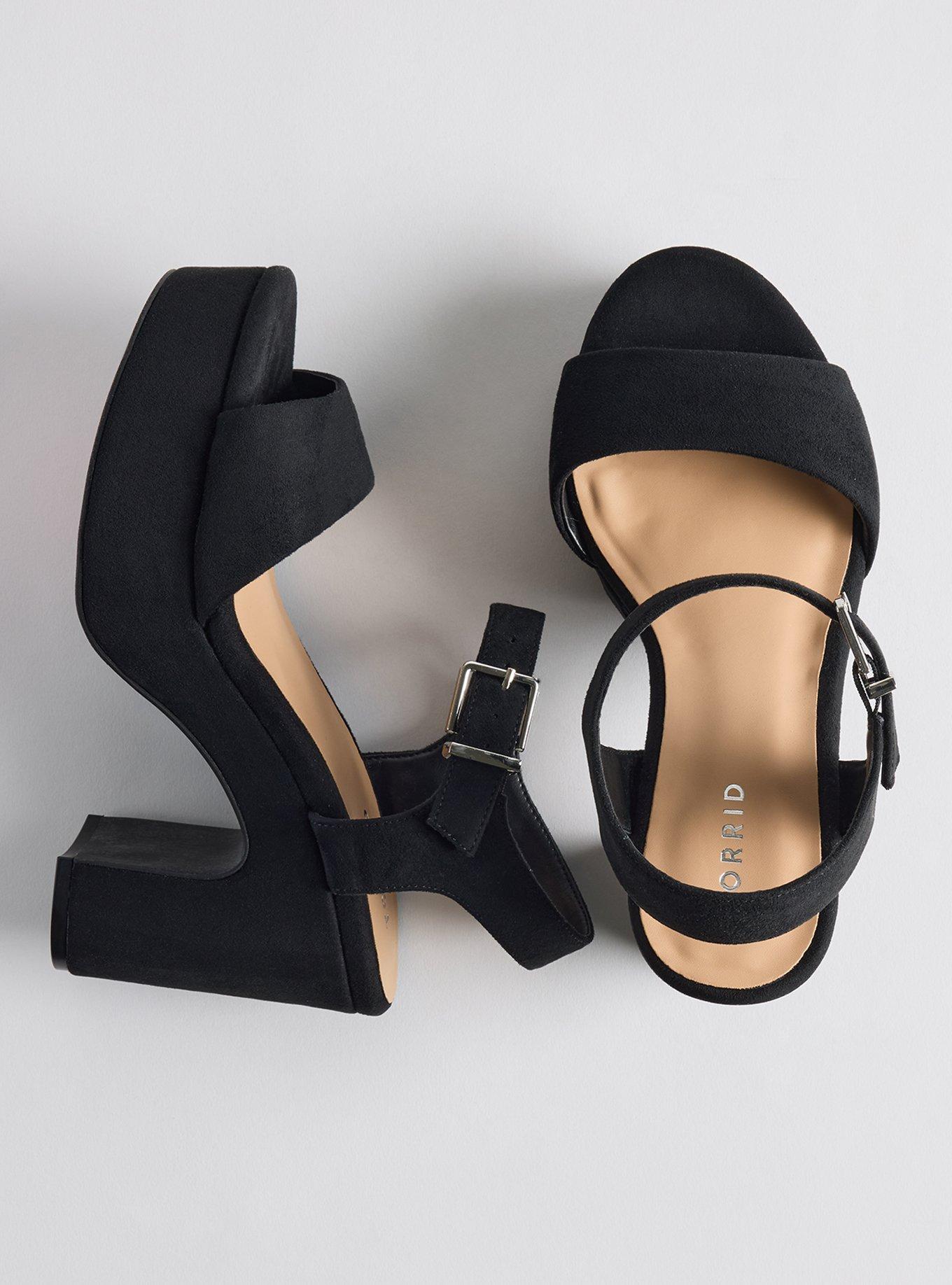 Platform Heeled Sandal (WW), BLACK, hi-res