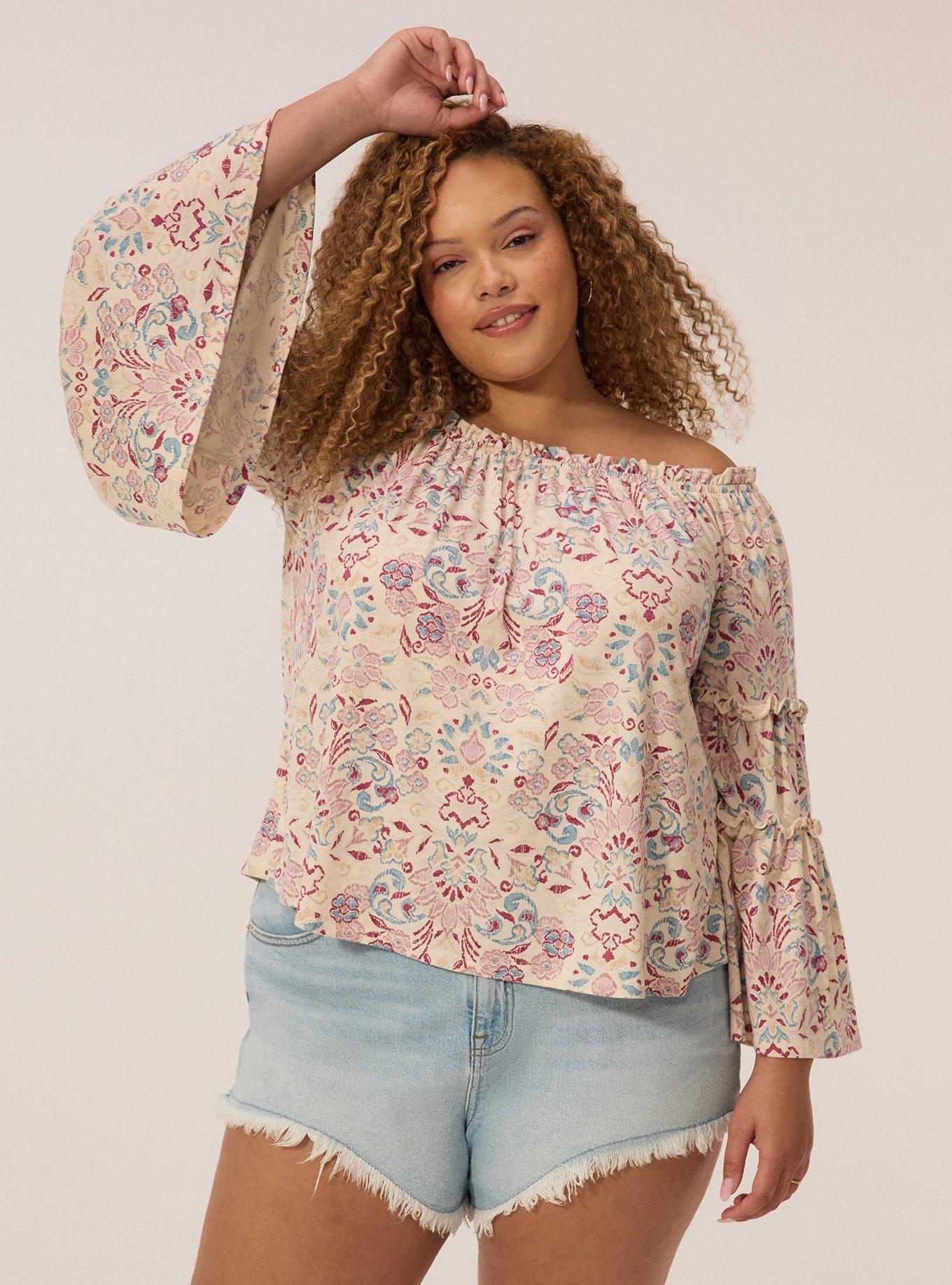 Festi Off-Shoulder Top, TARYN FOULARD MULTI, alternate