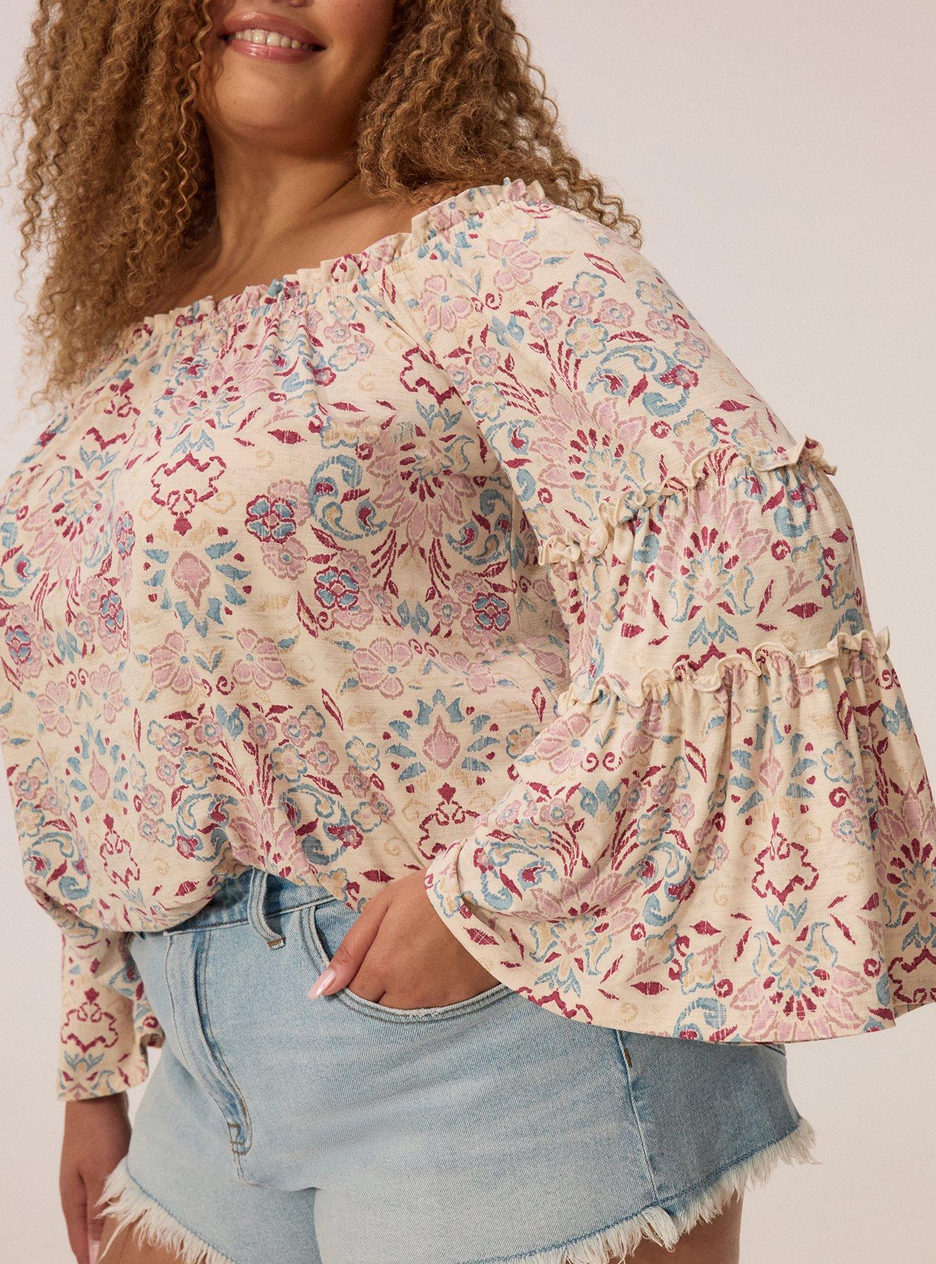 Festi Off-Shoulder Top, TARYN FOULARD MULTI, alternate