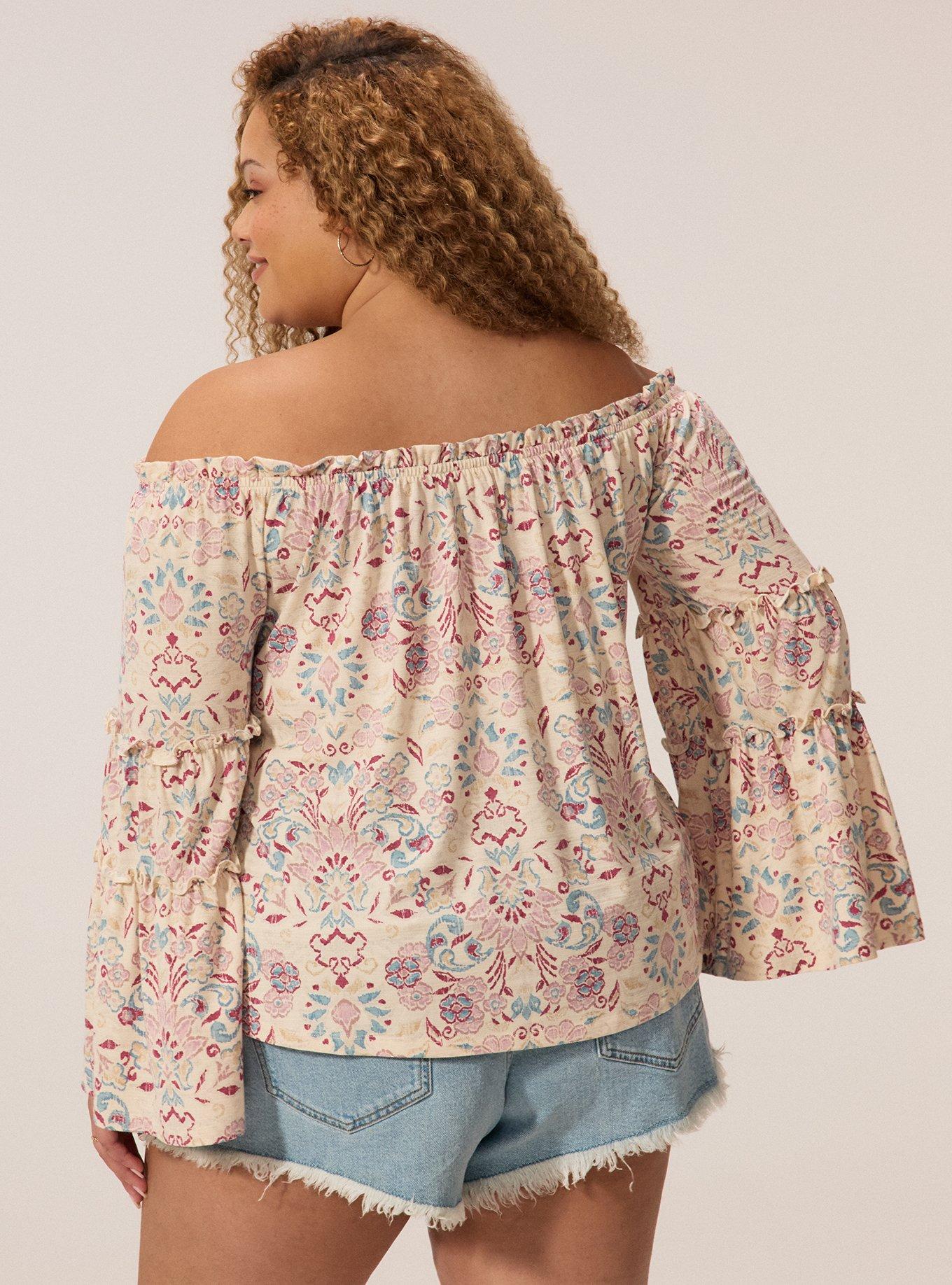 Festi Off-Shoulder Top, TARYN FOULARD MULTI, alternate