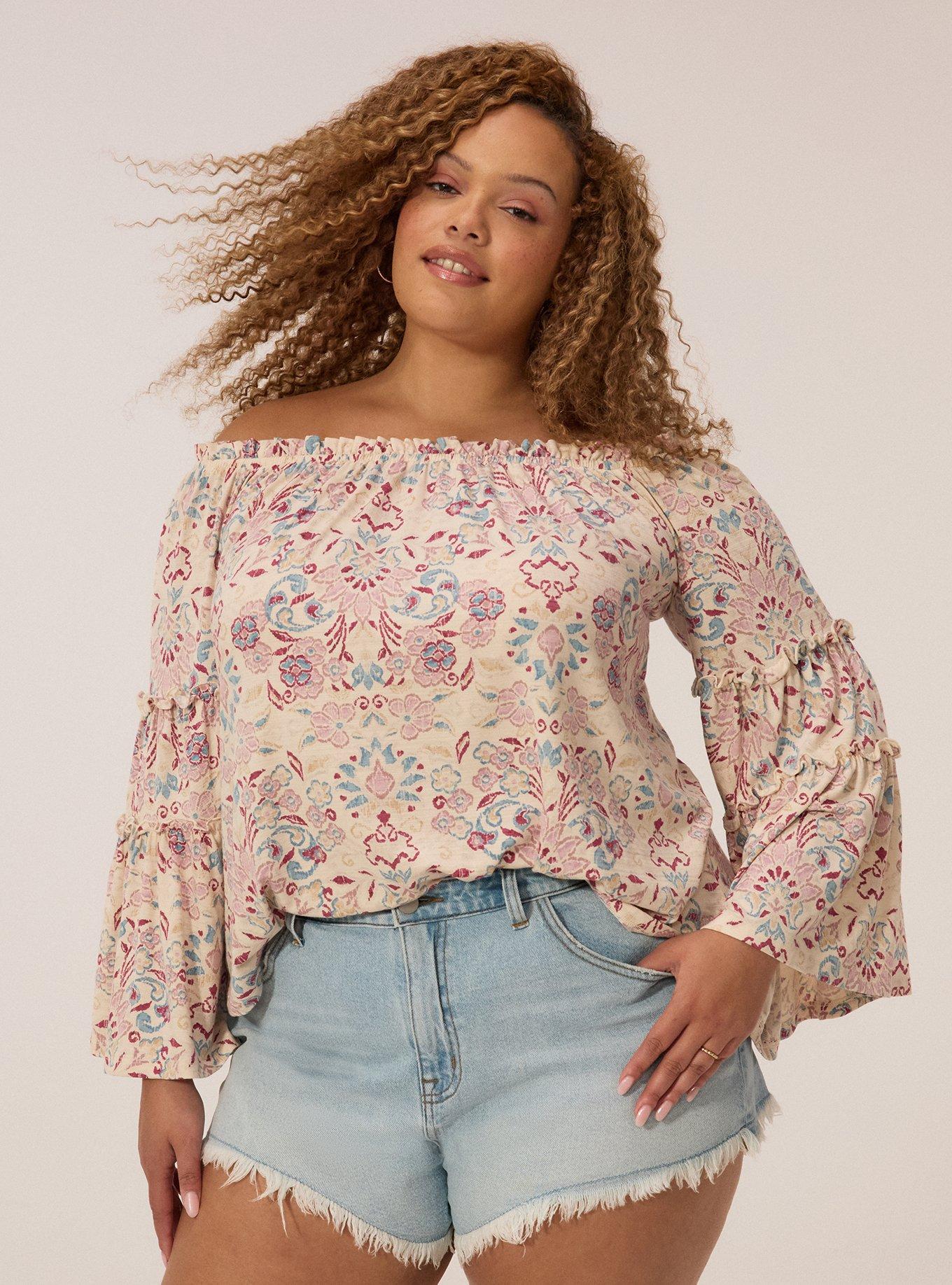 Festi Off-Shoulder Top, TARYN FOULARD MULTI, hi-res