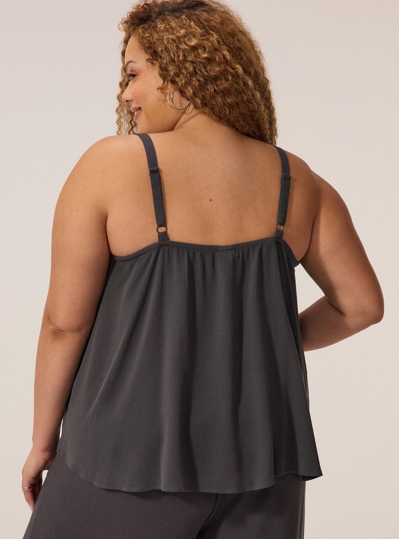 Festi Lace Detail Strappy Cami, PHANTOM, alternate