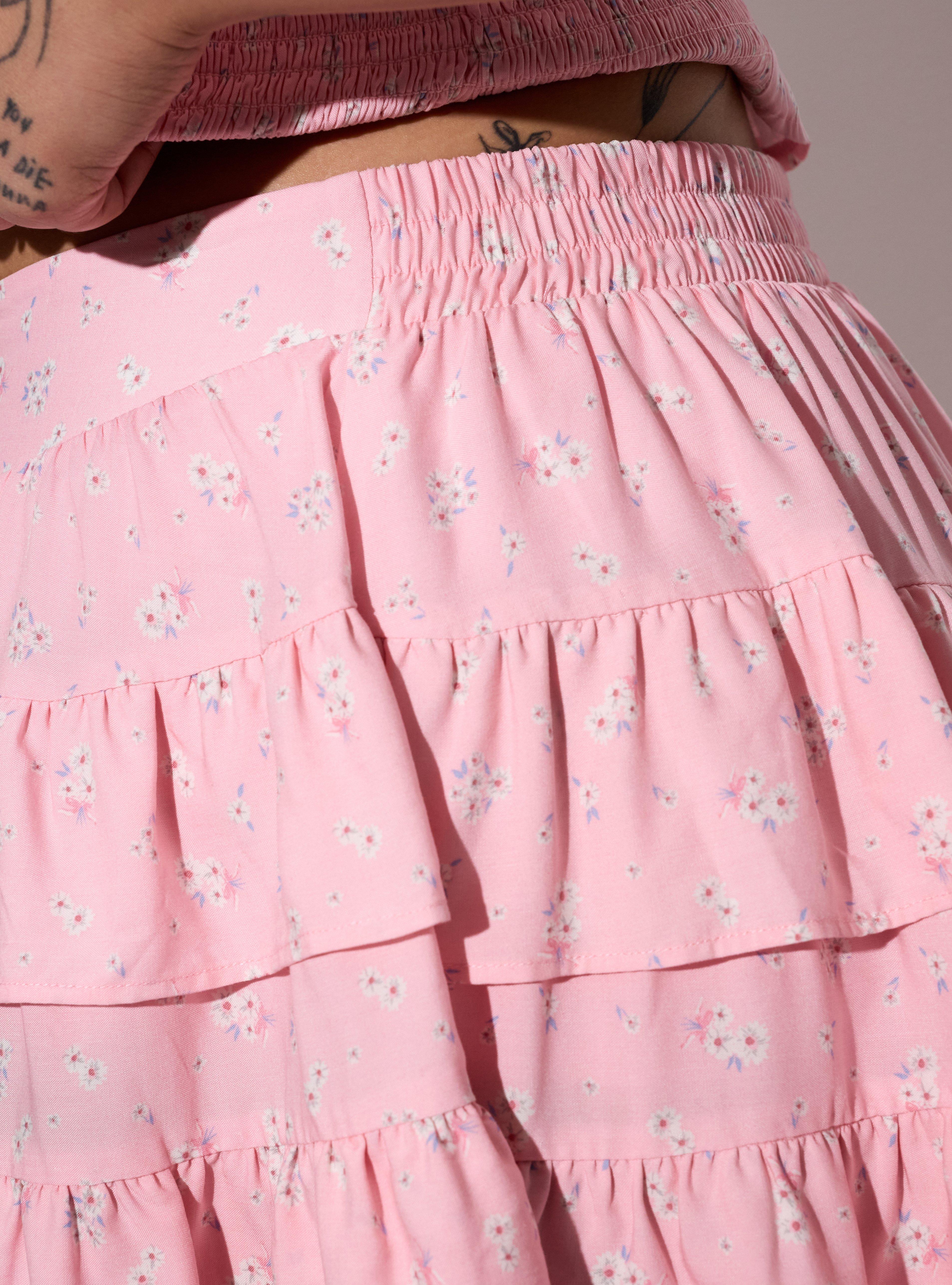 LoveSick Tiered Mini Skort, FELICITY BOUQUET PINK, alternate