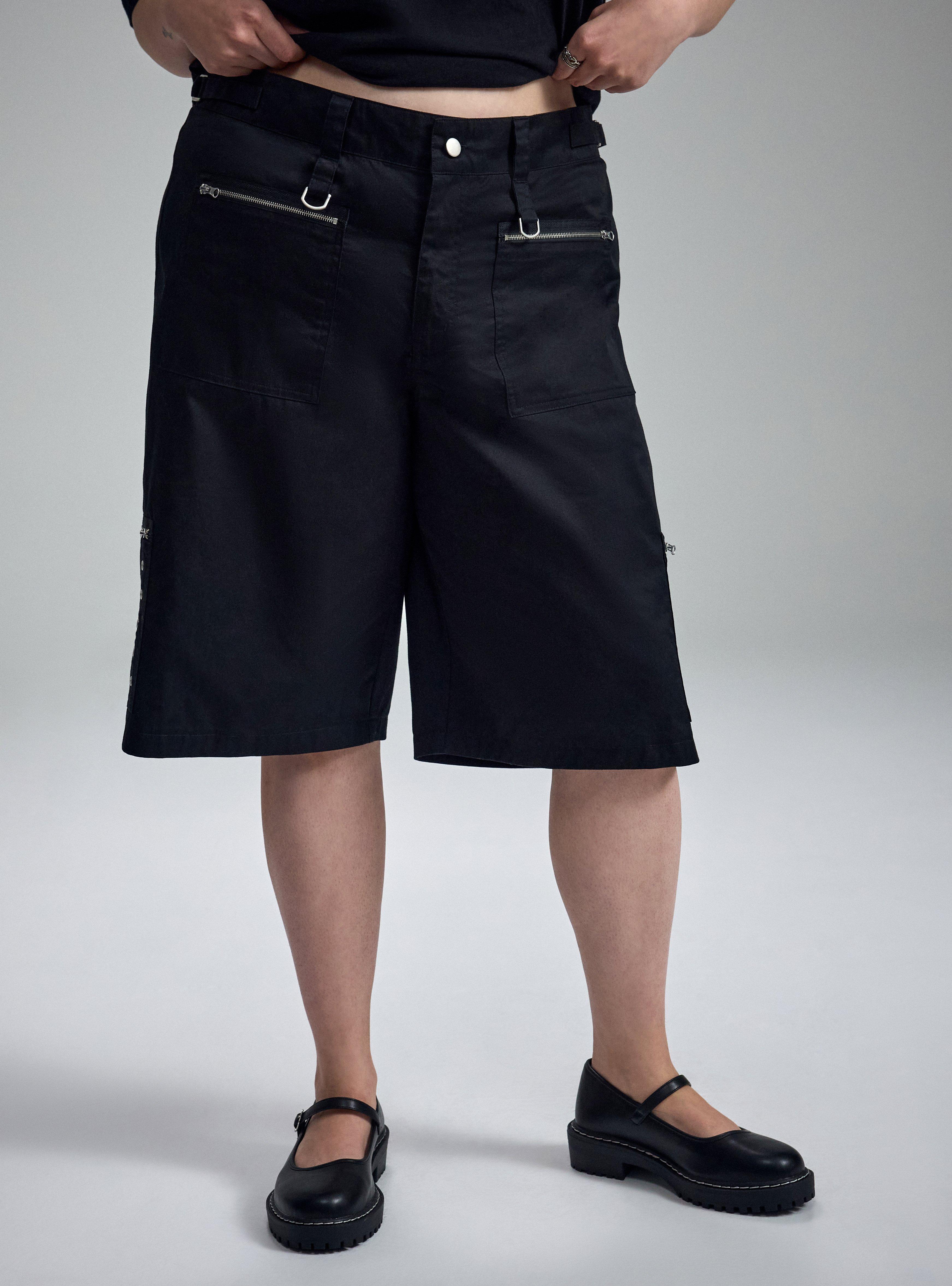 Nightfall Strappy Jort, DEEP BLACK, alternate