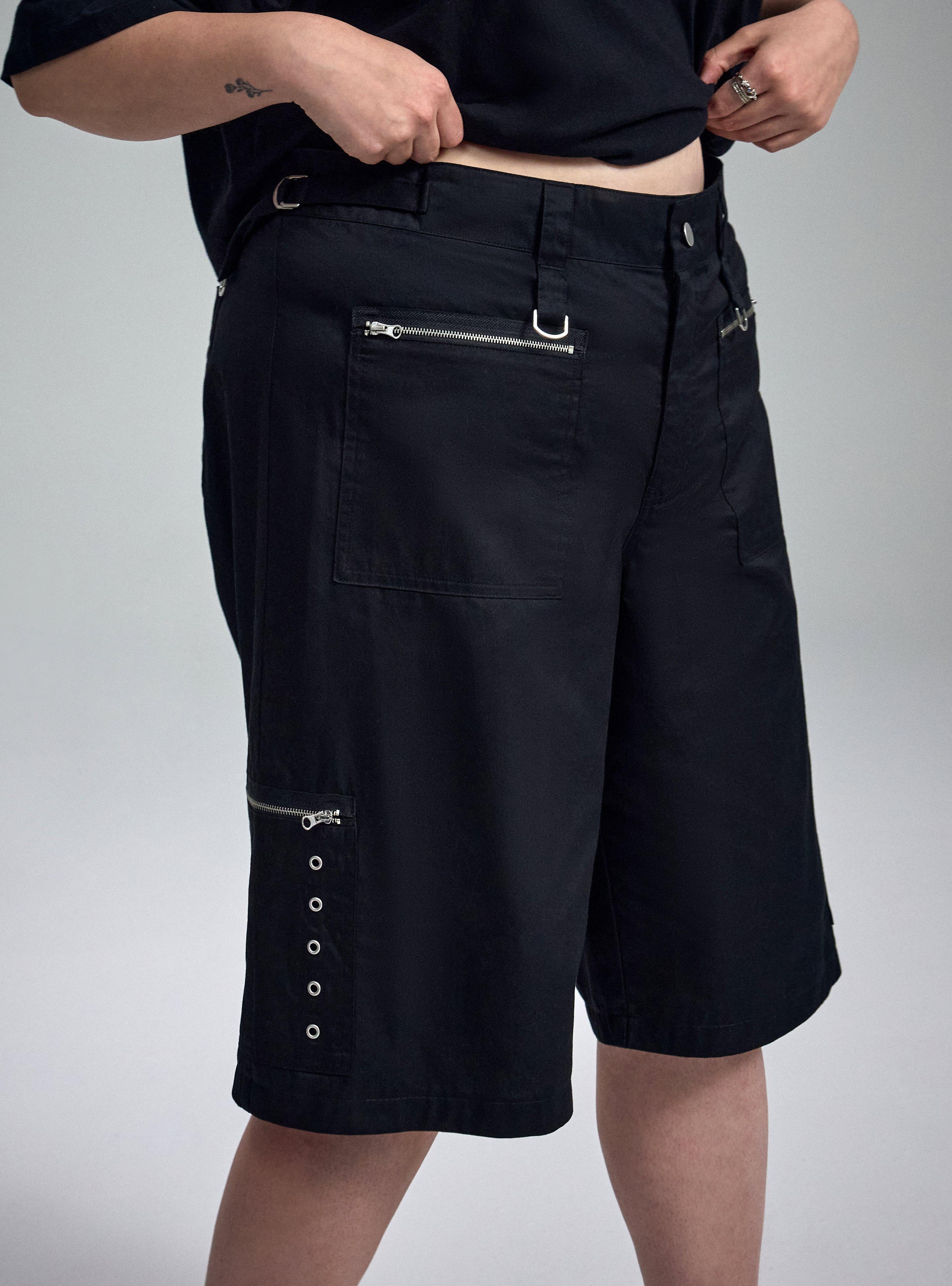 Nightfall Strappy Jort, DEEP BLACK, alternate