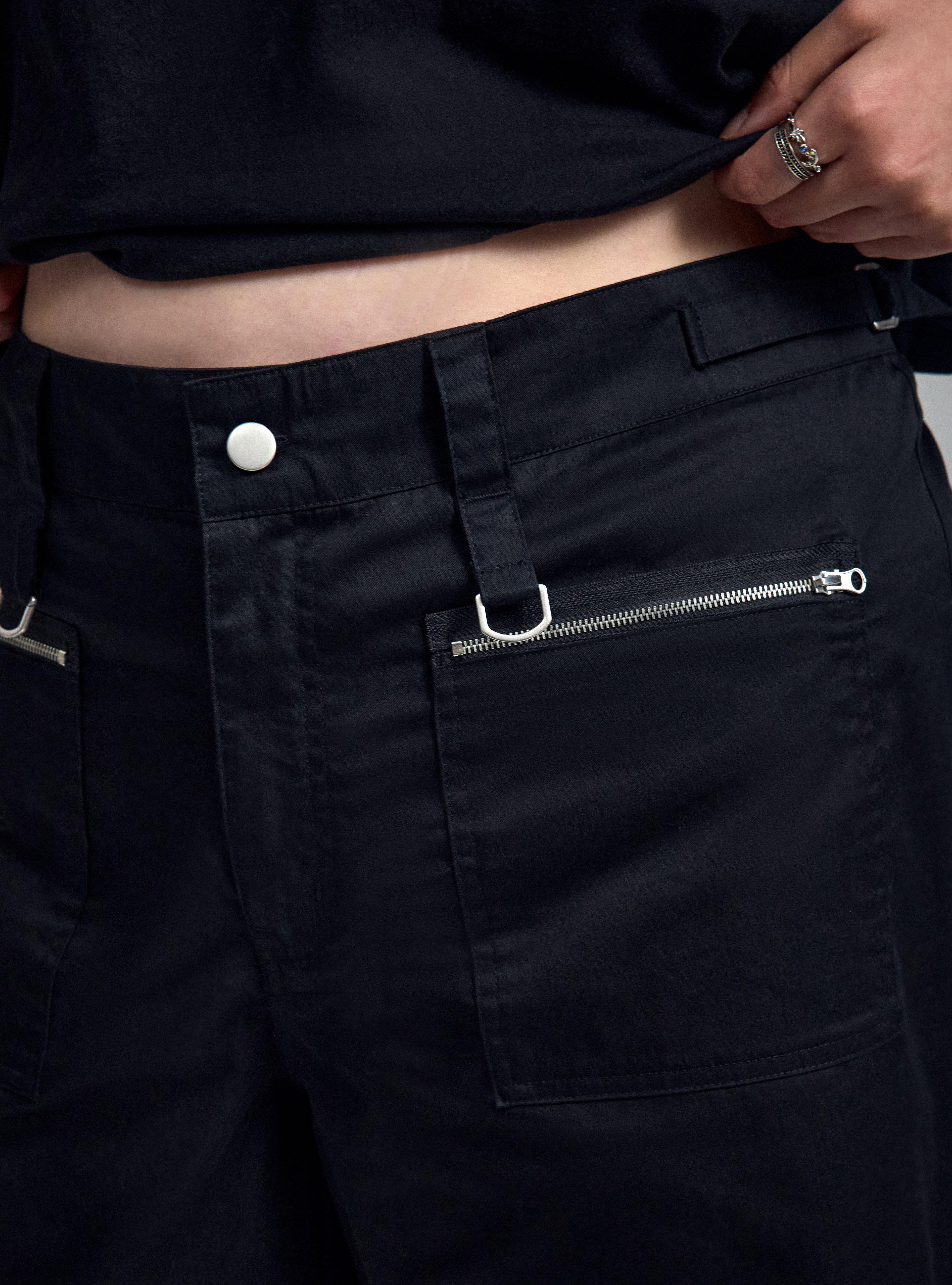 Nightfall Strappy Jort, DEEP BLACK, alternate