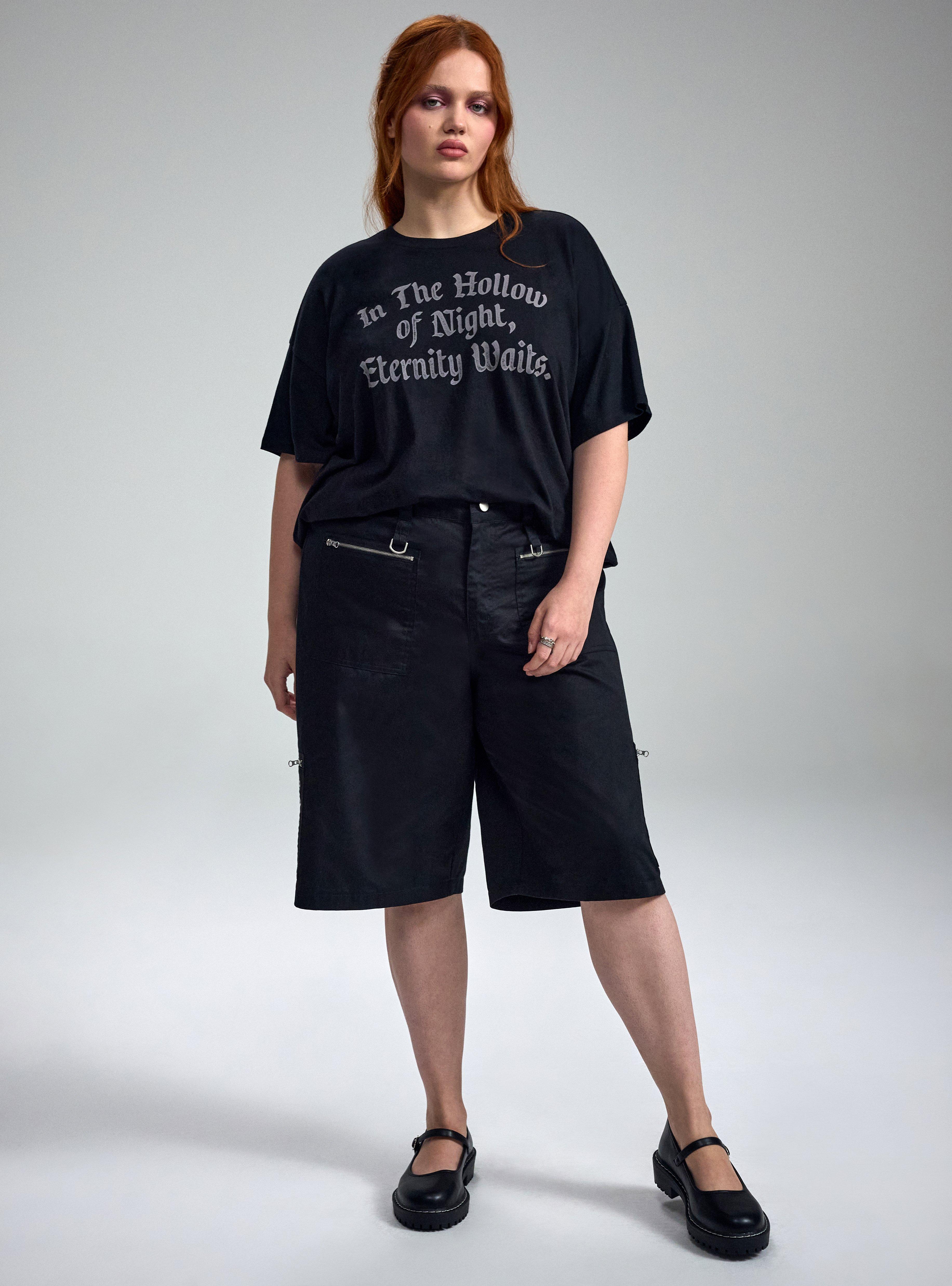 Nightfall Strappy Jort, DEEP BLACK, hi-res