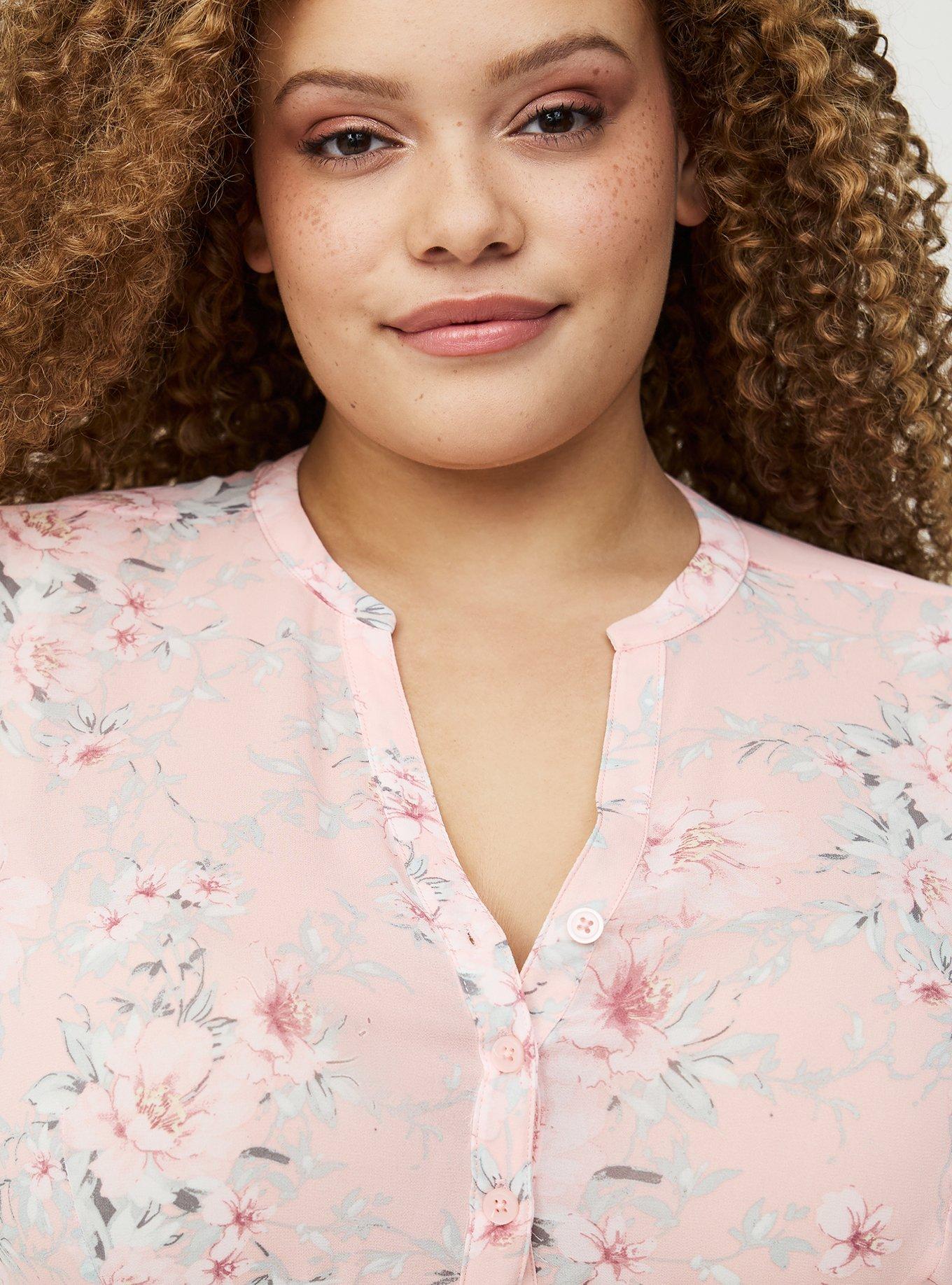 Lexie Babydoll Hi-Low Tunic Top, LOLLA FLORAL PINK, alternate