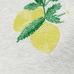 French Terry Drop Shoulder Relaxed Sweatshirt, LEMON BEADS LT HEATHER GREY, swatch