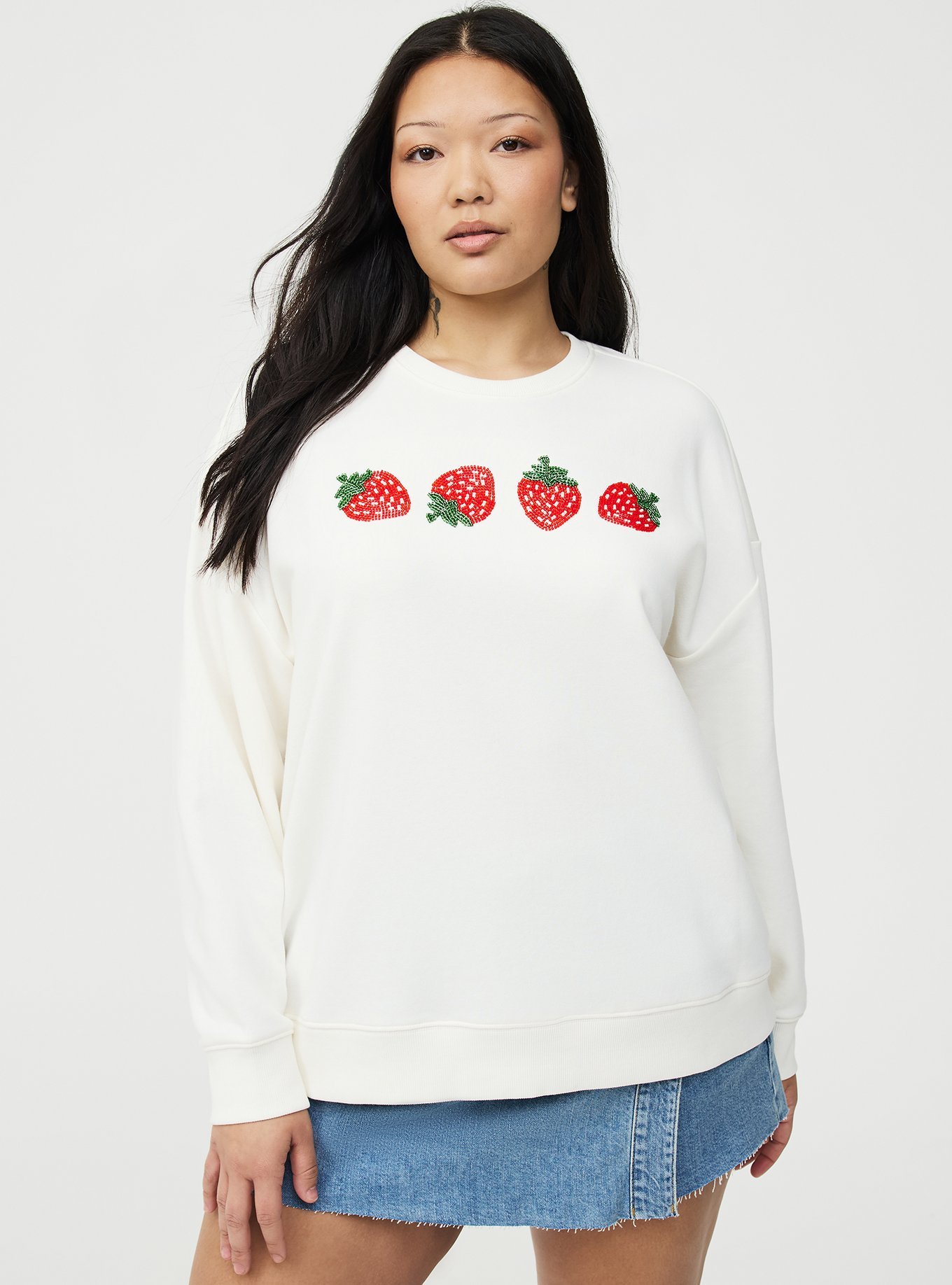 Plus Size - French Terry Drop Shoulder Relaxed Sweatshirt - Torrid