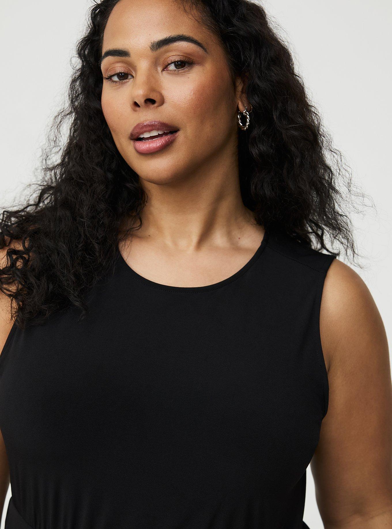 Wrap Crew Mini Dress, DEEP BLACK, alternate