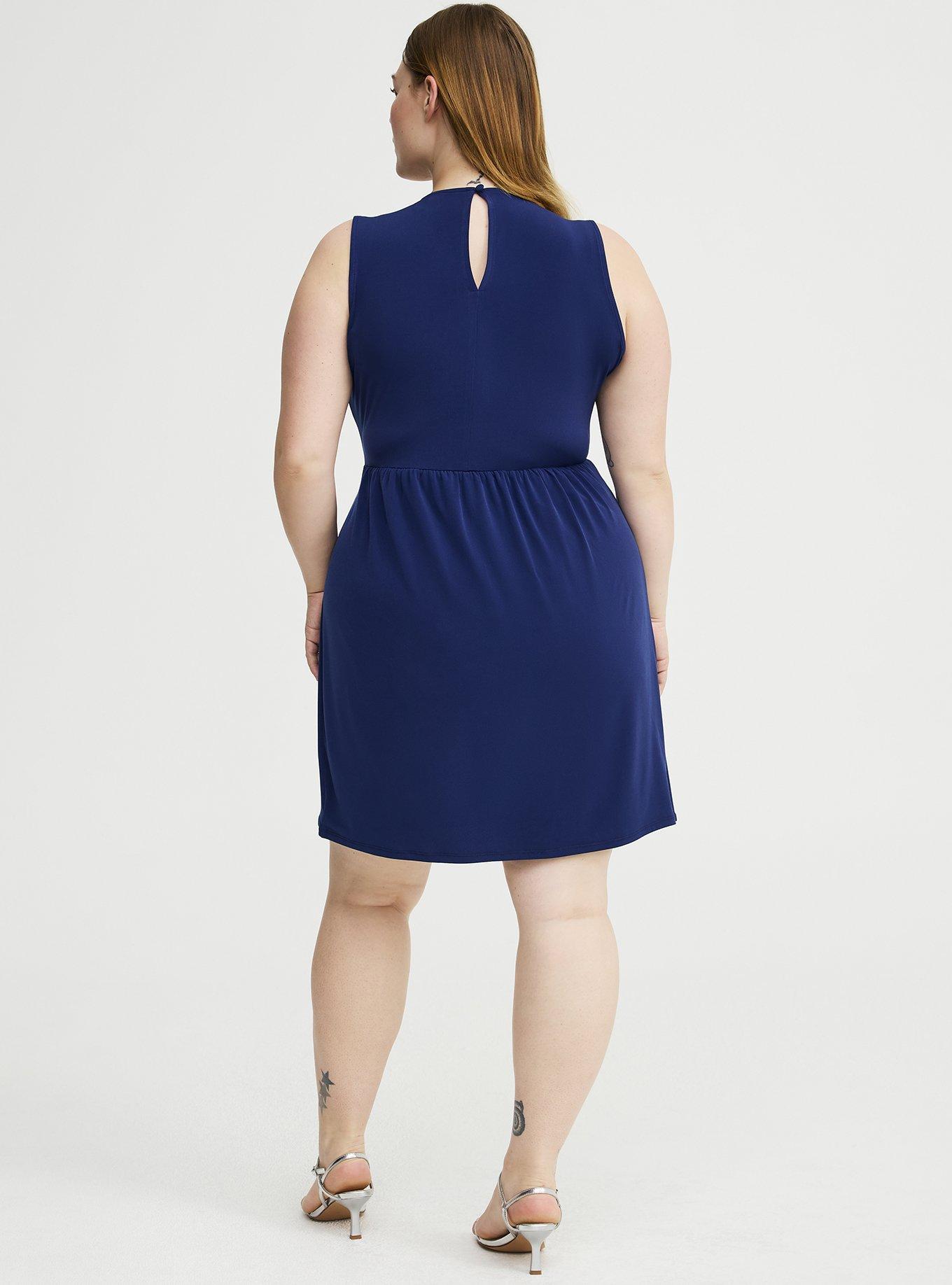 Wrap Crew Mini Dress, MEDIEVAL BLUE, alternate