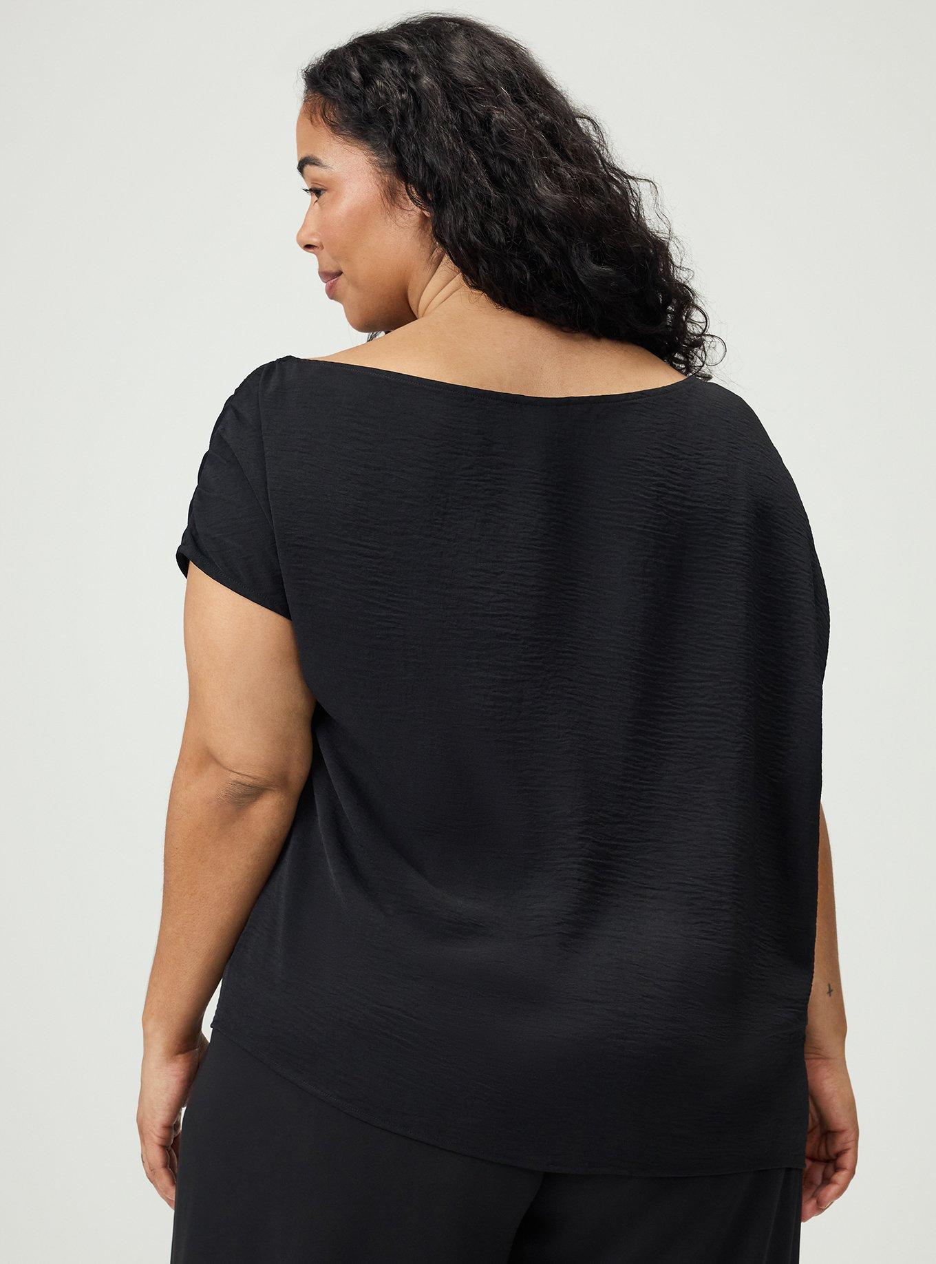 Off-Shoulder Top, DEEP BLACK, alternate