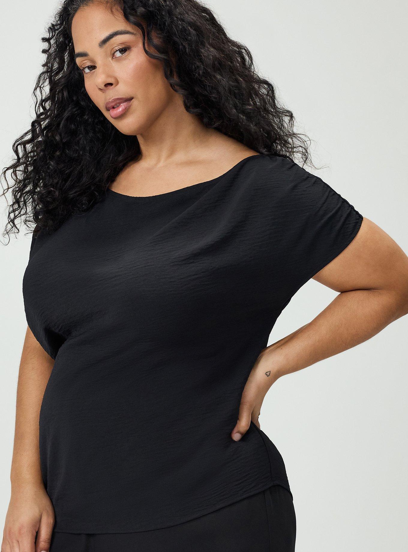 Off-Shoulder Top, DEEP BLACK, alternate
