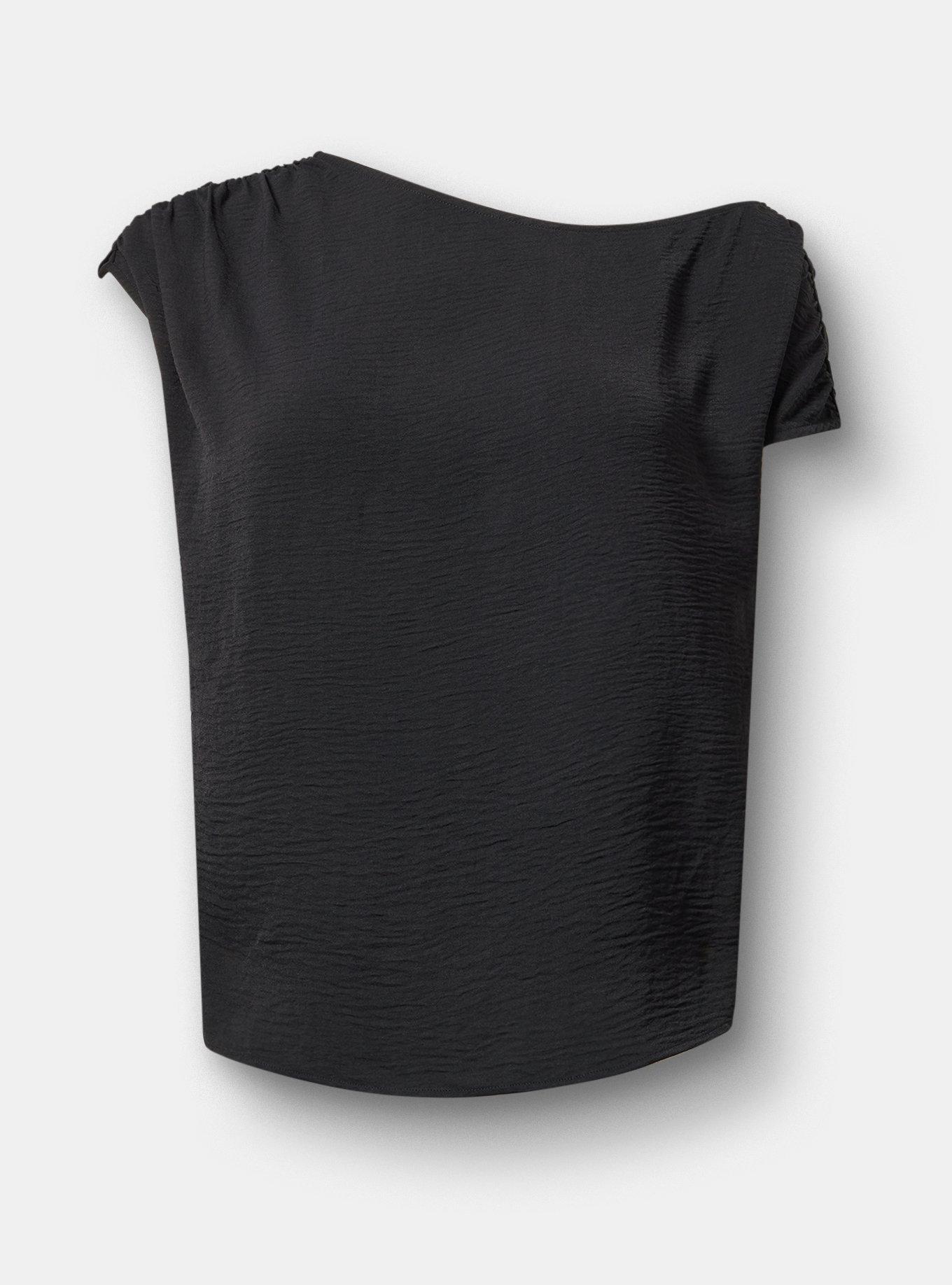 Off-Shoulder Top, DEEP BLACK, hi-res