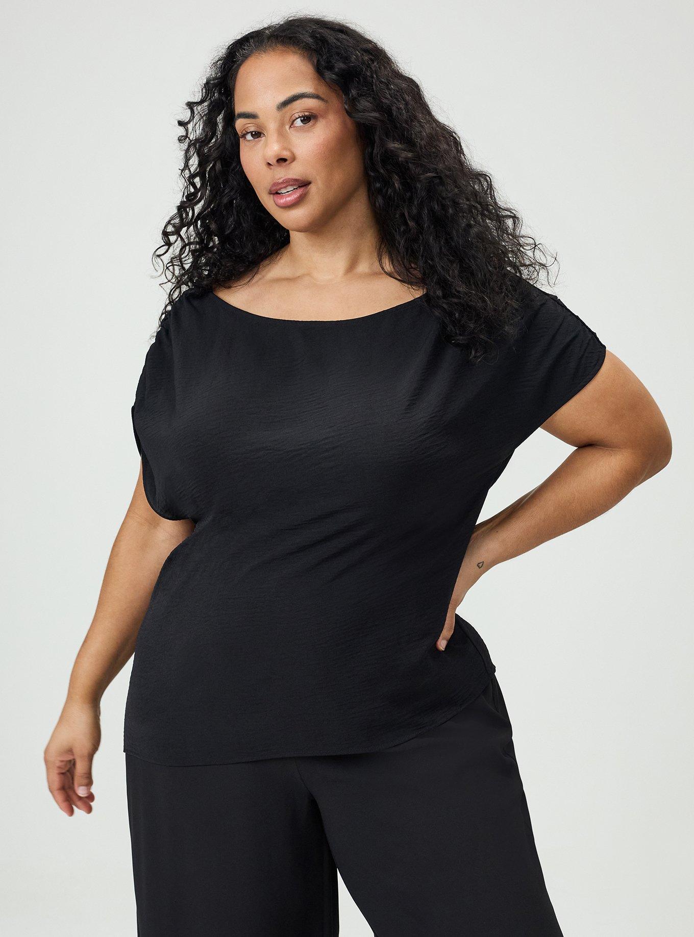 Off-Shoulder Top, DEEP BLACK, hi-res