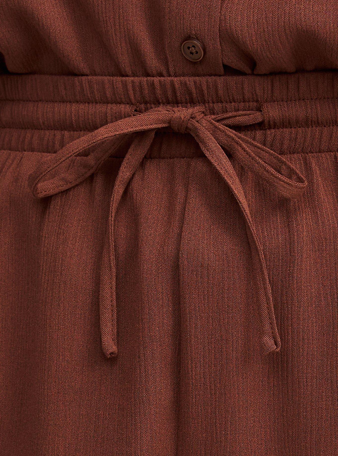 Pull On Gauze High Rise Short, CAPPUCCINO, alternate