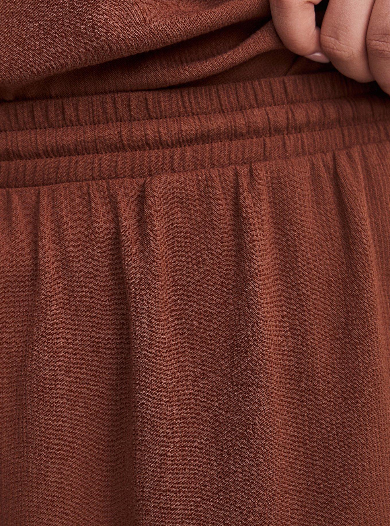 Pull On Gauze High Rise Short, CAPPUCCINO, alternate