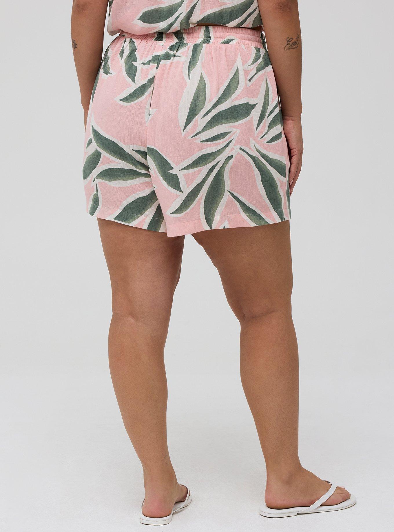 Pull On Gauze High Rise Short, BREEZY PALMS PINK, alternate