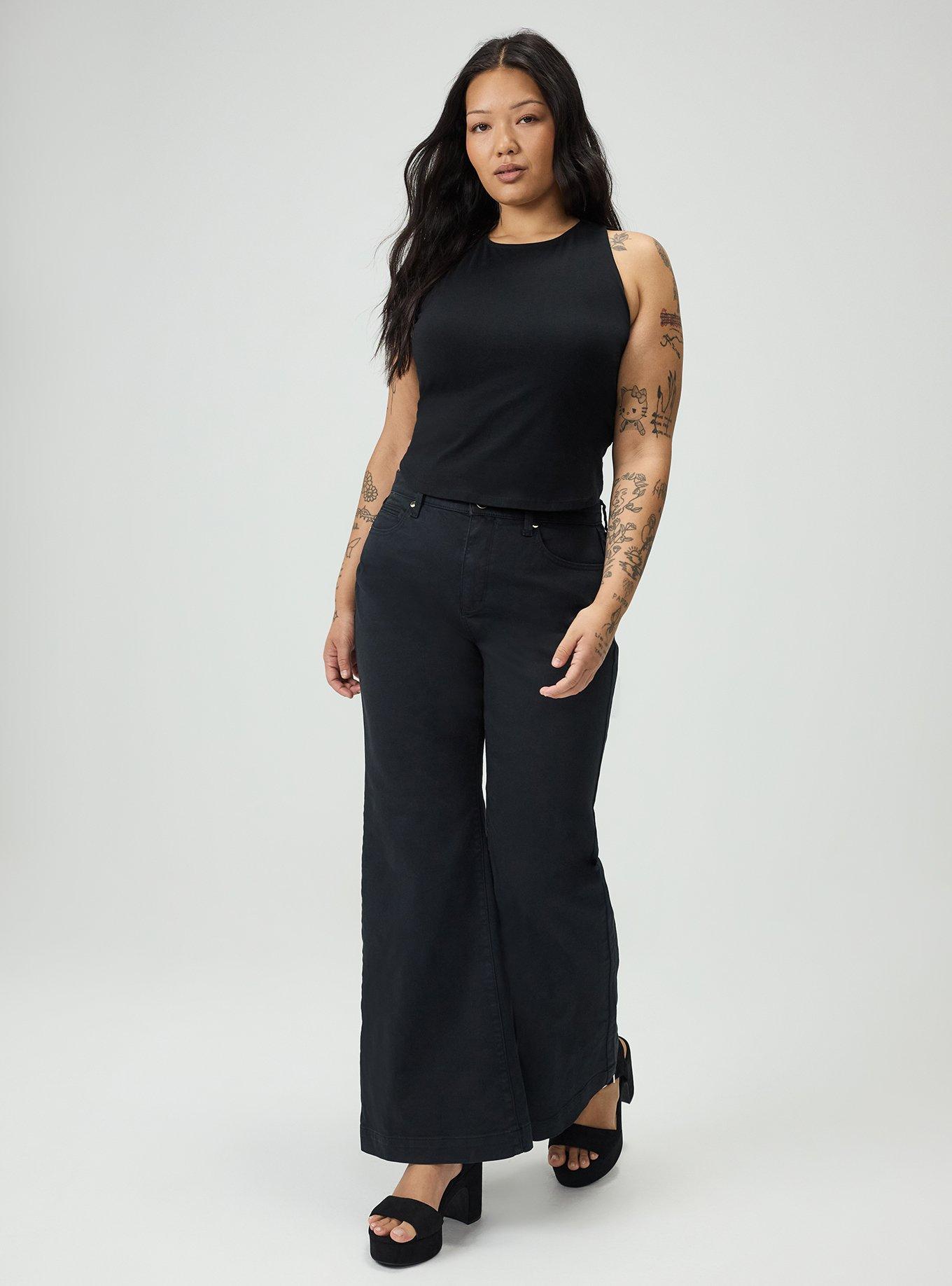 Foxy High Neck Lace-Up Tank, DEEP BLACK, alternate