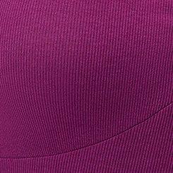 Plus Size Cotton Modal Rib Cinch Front Tube Top, PLUM CASPIA, swatch