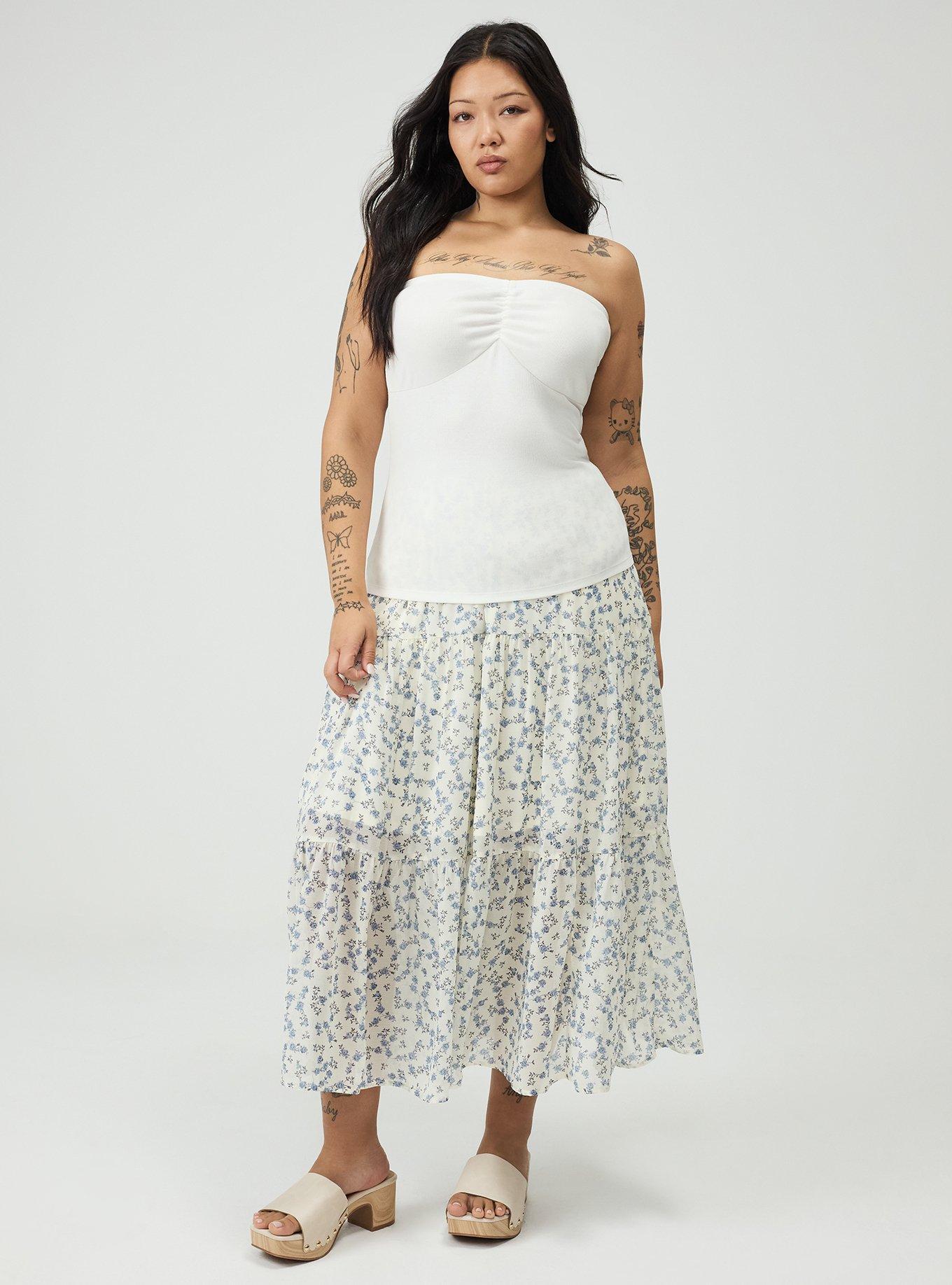 Plus Size - Cotton Modal Rib Cinch Front Tube Top - Torrid