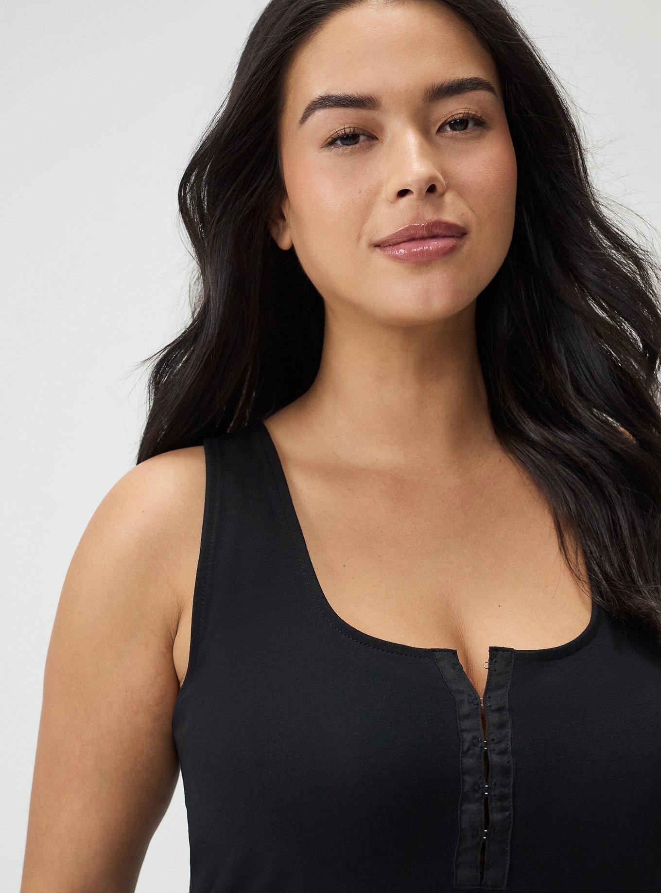 Foxy Scoop Hook & Eye Tank, DEEP BLACK, alternate