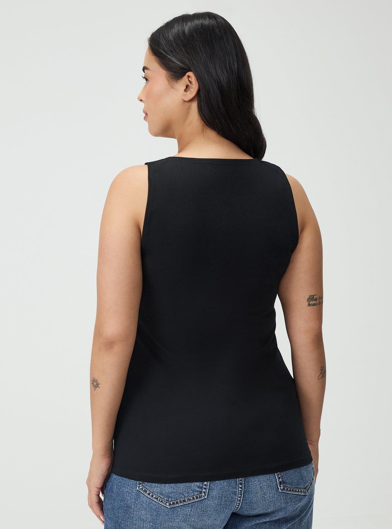 Foxy Scoop Hook & Eye Tank, DEEP BLACK, alternate