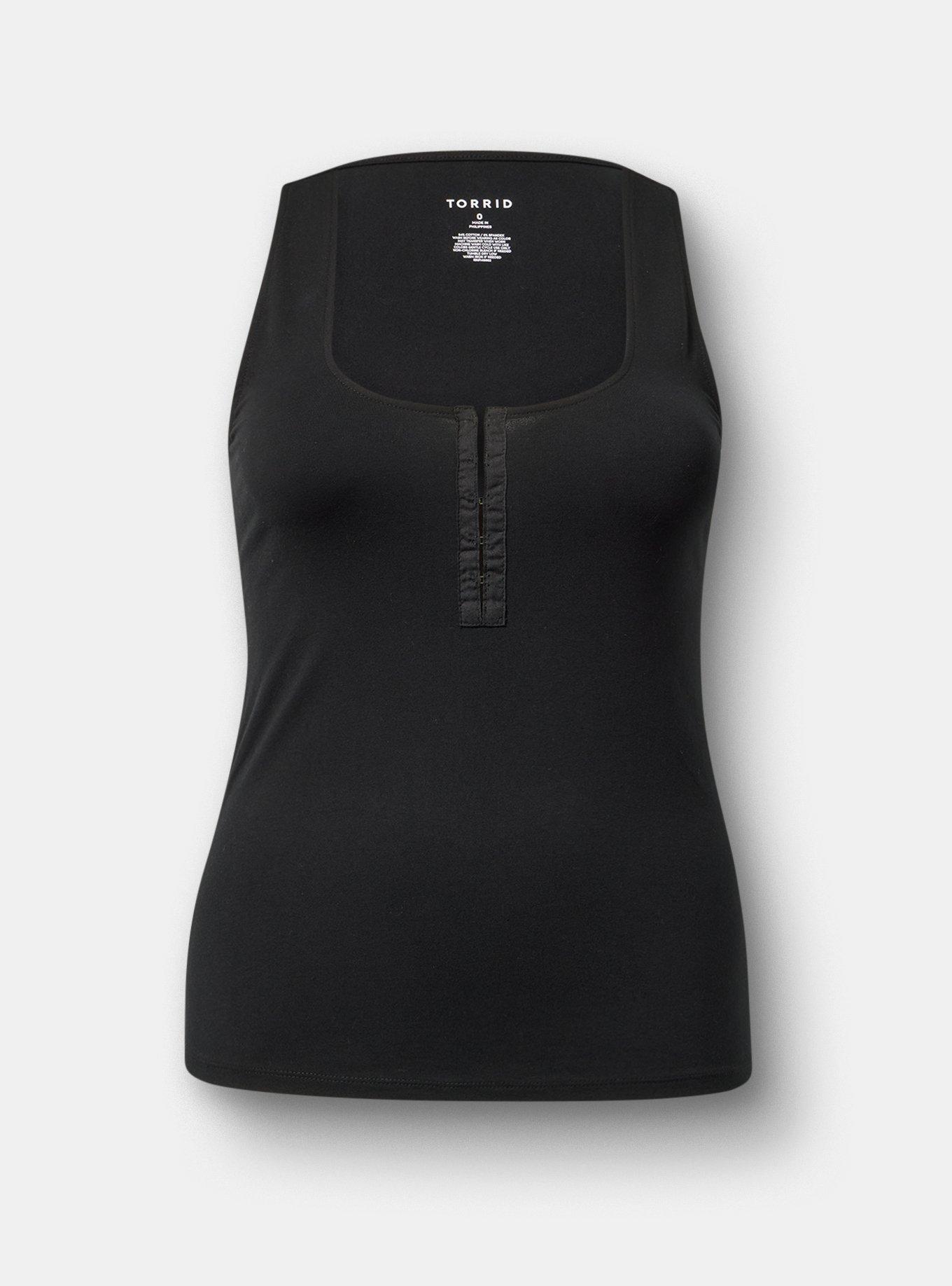 Foxy Scoop Hook & Eye Tank, DEEP BLACK, hi-res