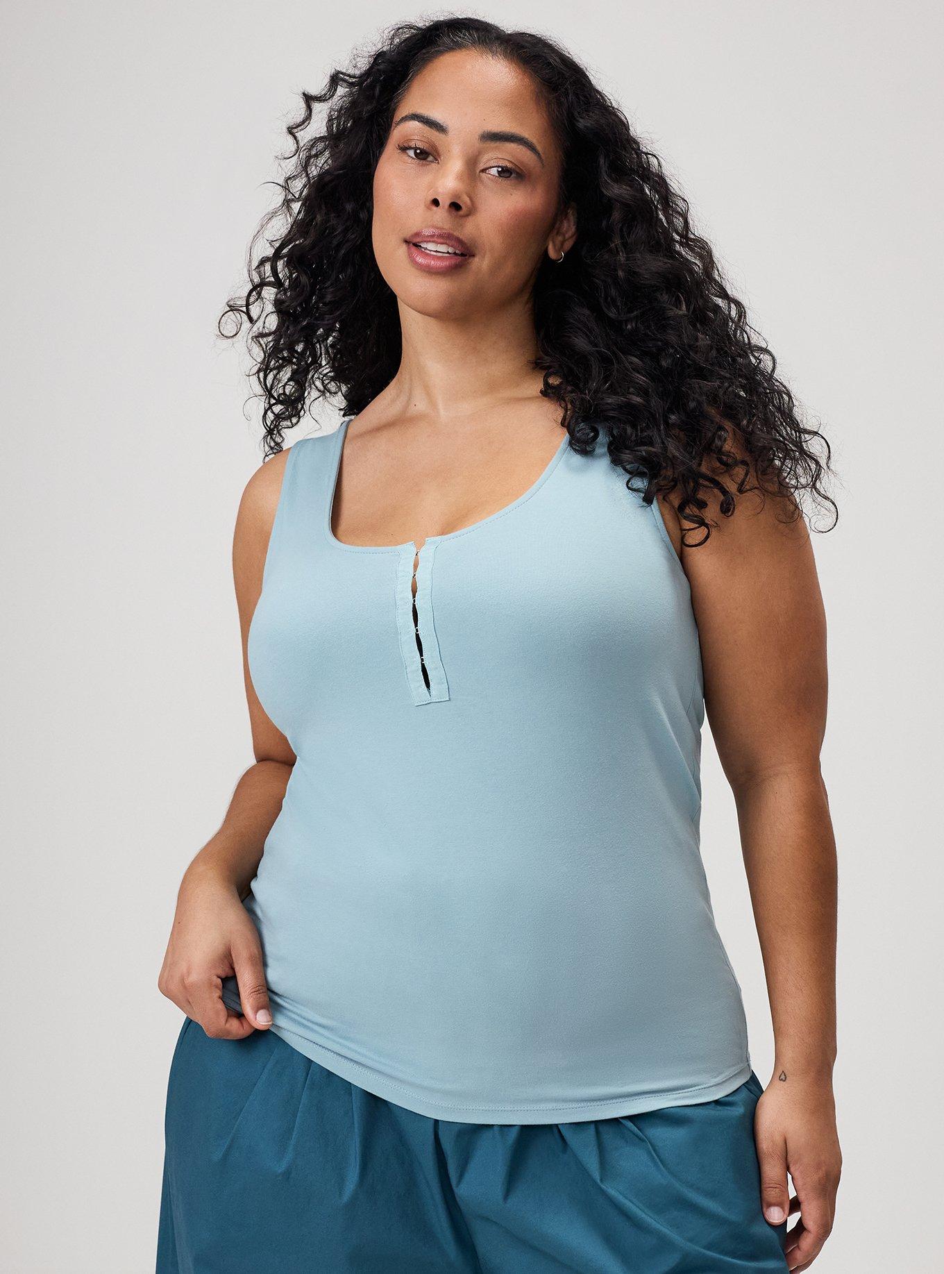 Foxy Scoop Hook & Eye Tank, STONE BLUE, hi-res