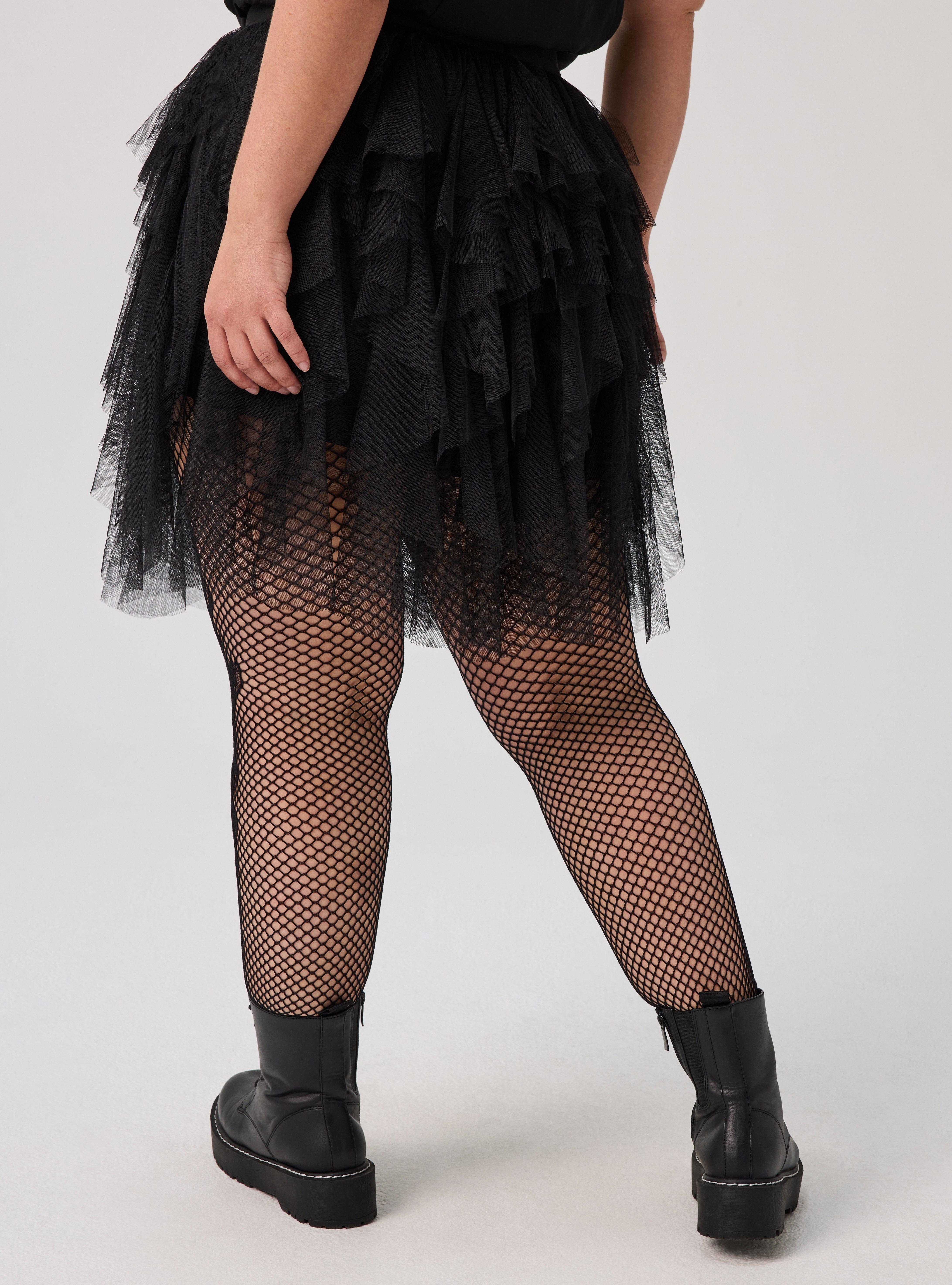 Nightfall Ruffled Tulle Mini Skirt, DEEP BLACK, alternate