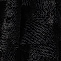 Nightfall Ruffled Tulle Mini Skirt, DEEP BLACK, swatch