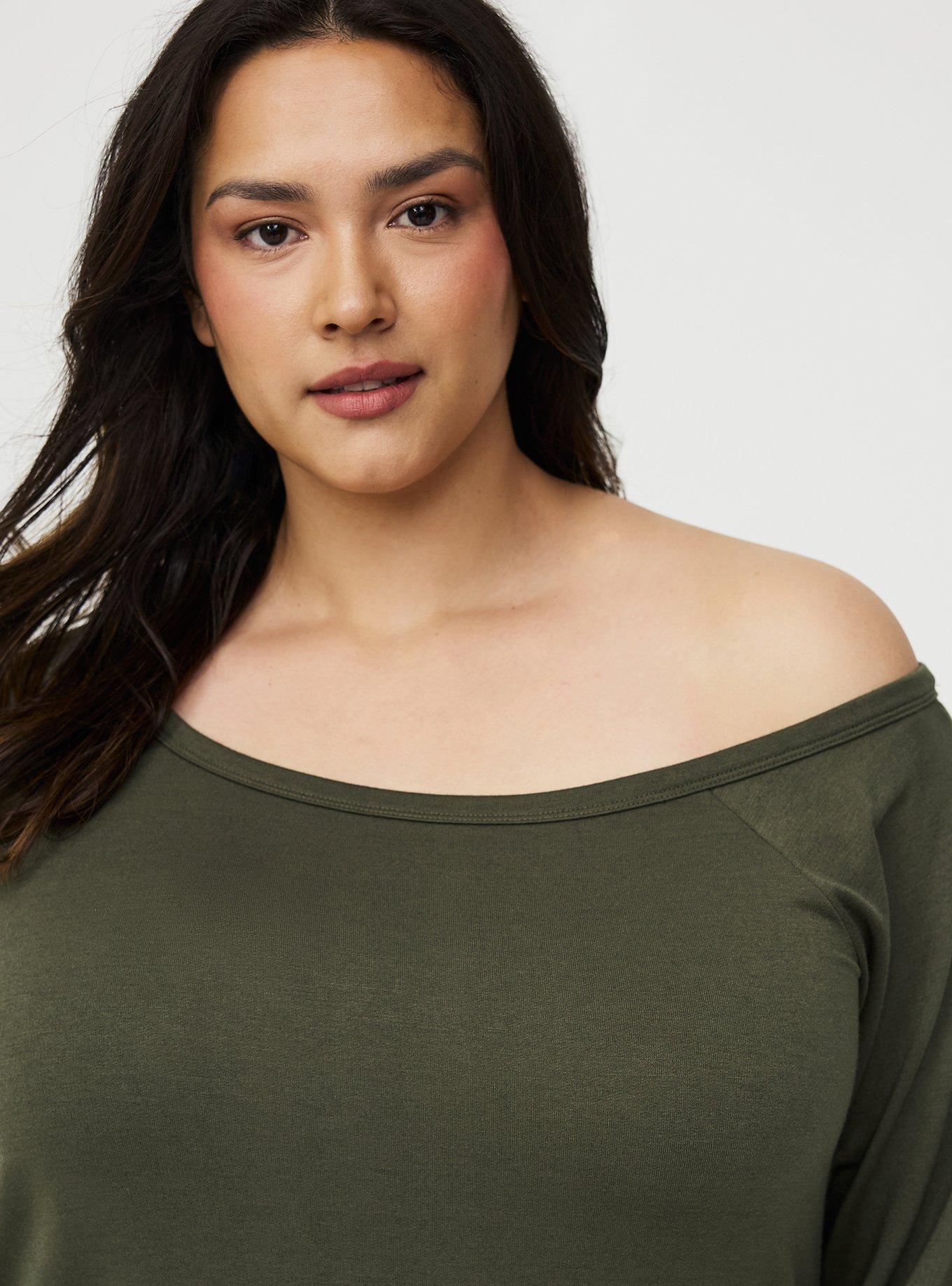 Callie Off-Shoulder Sweatshirt, DEEP DEPTHS, alternate