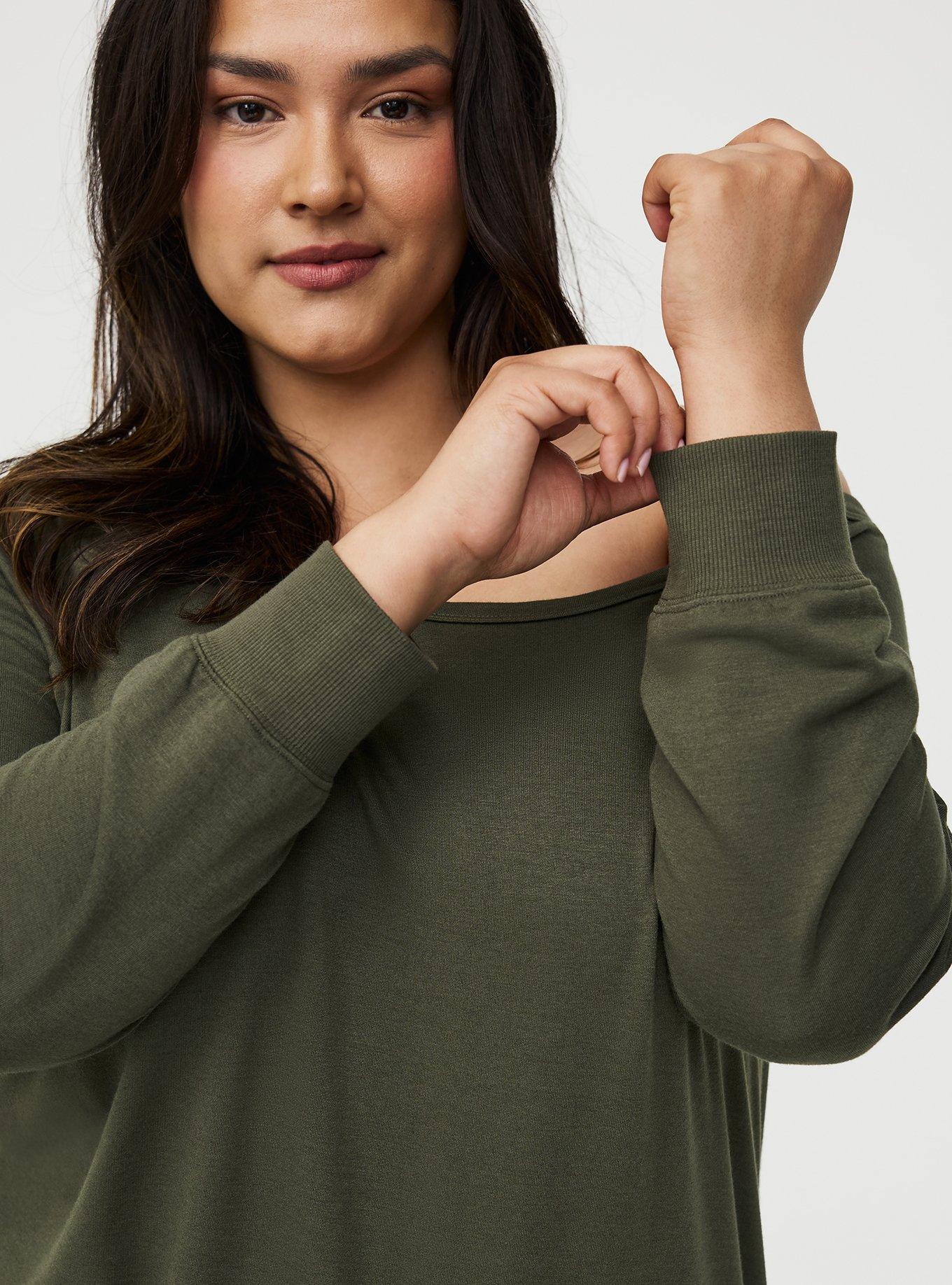 Callie Off-Shoulder Sweatshirt, DEEP DEPTHS, alternate