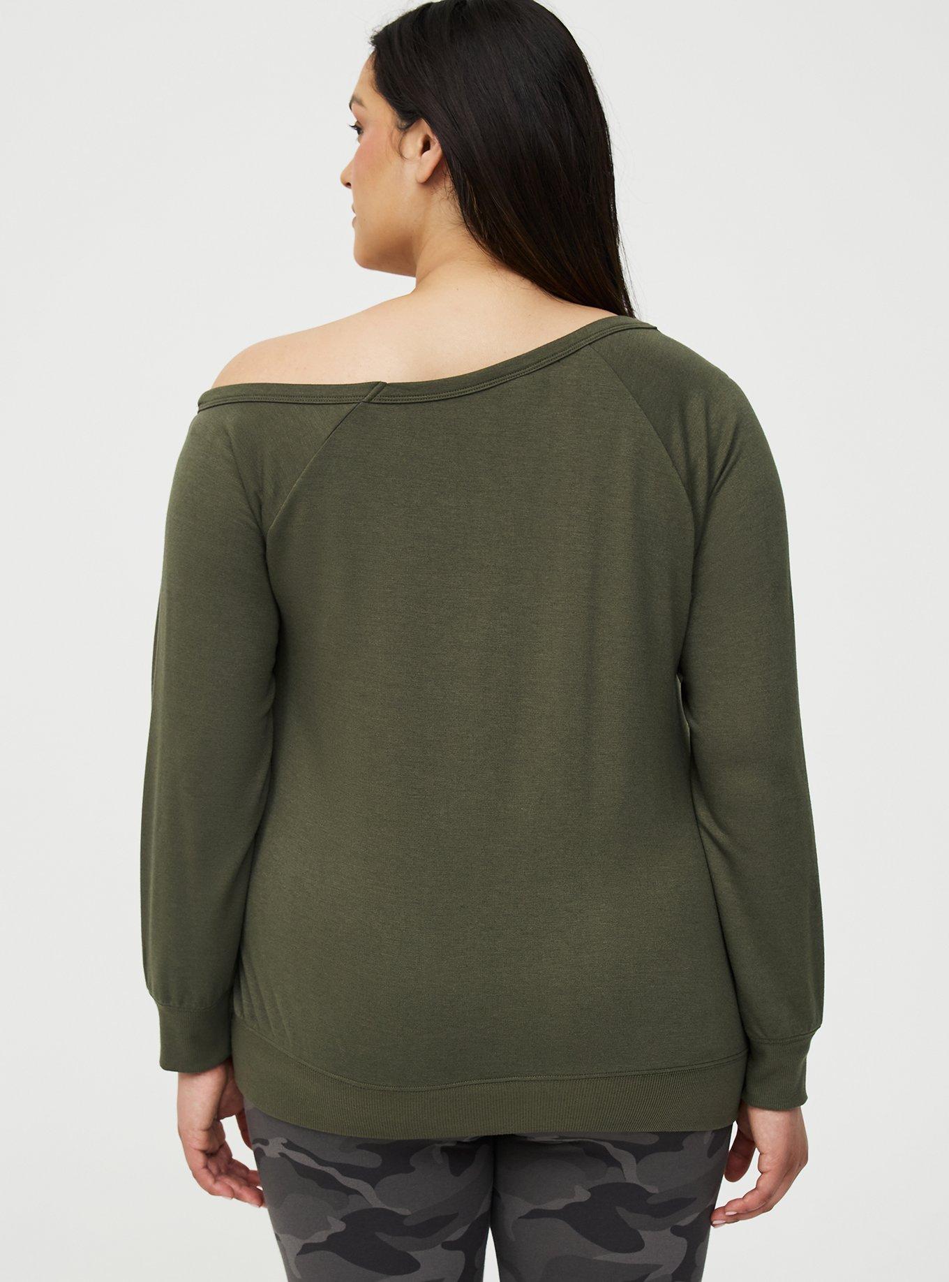 Callie Off-Shoulder Sweatshirt, DEEP DEPTHS, alternate