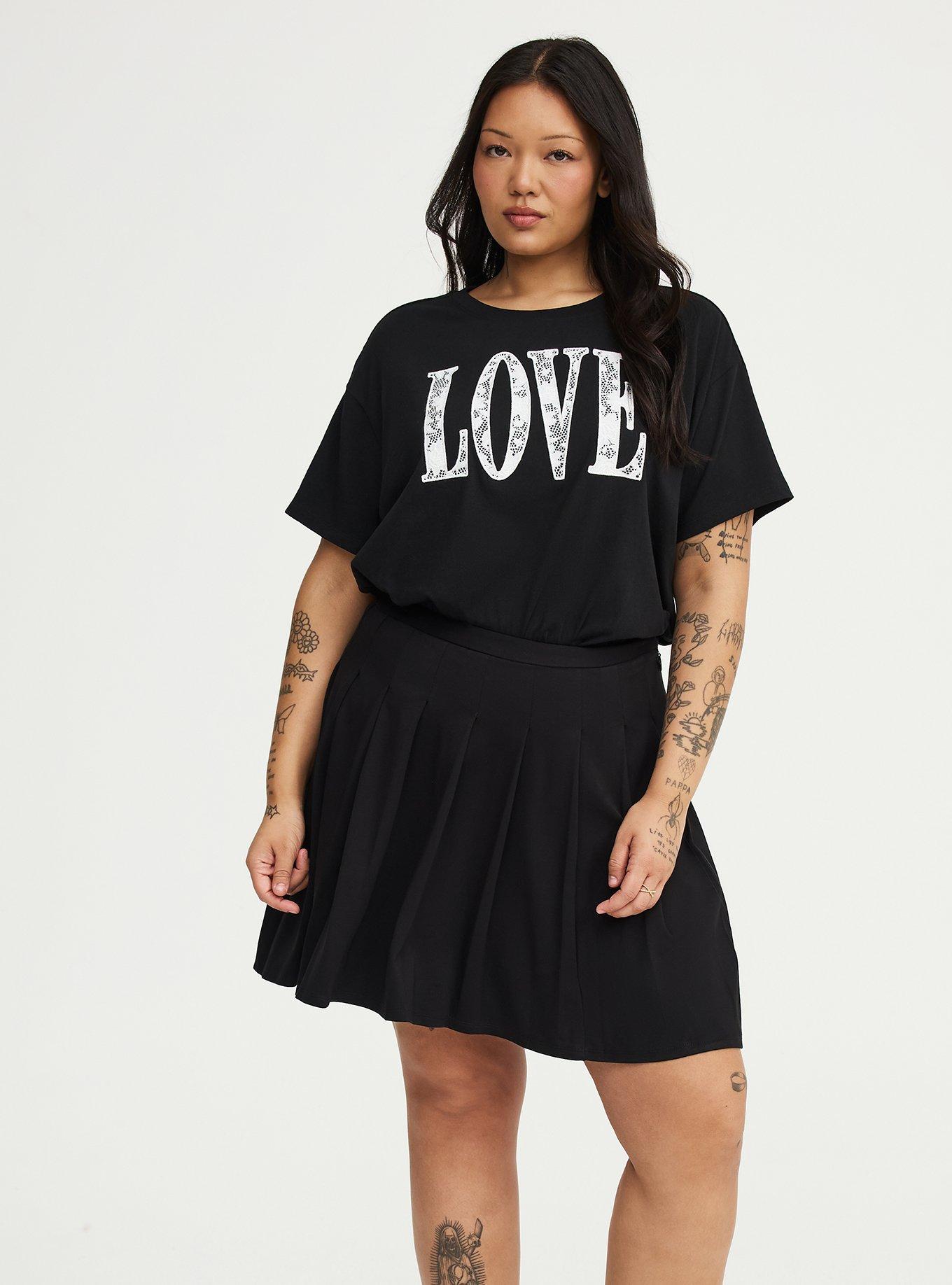 Relaxed Heritage Lace Graphic Tee, LOVE LACE DEEP BLACK, alternate