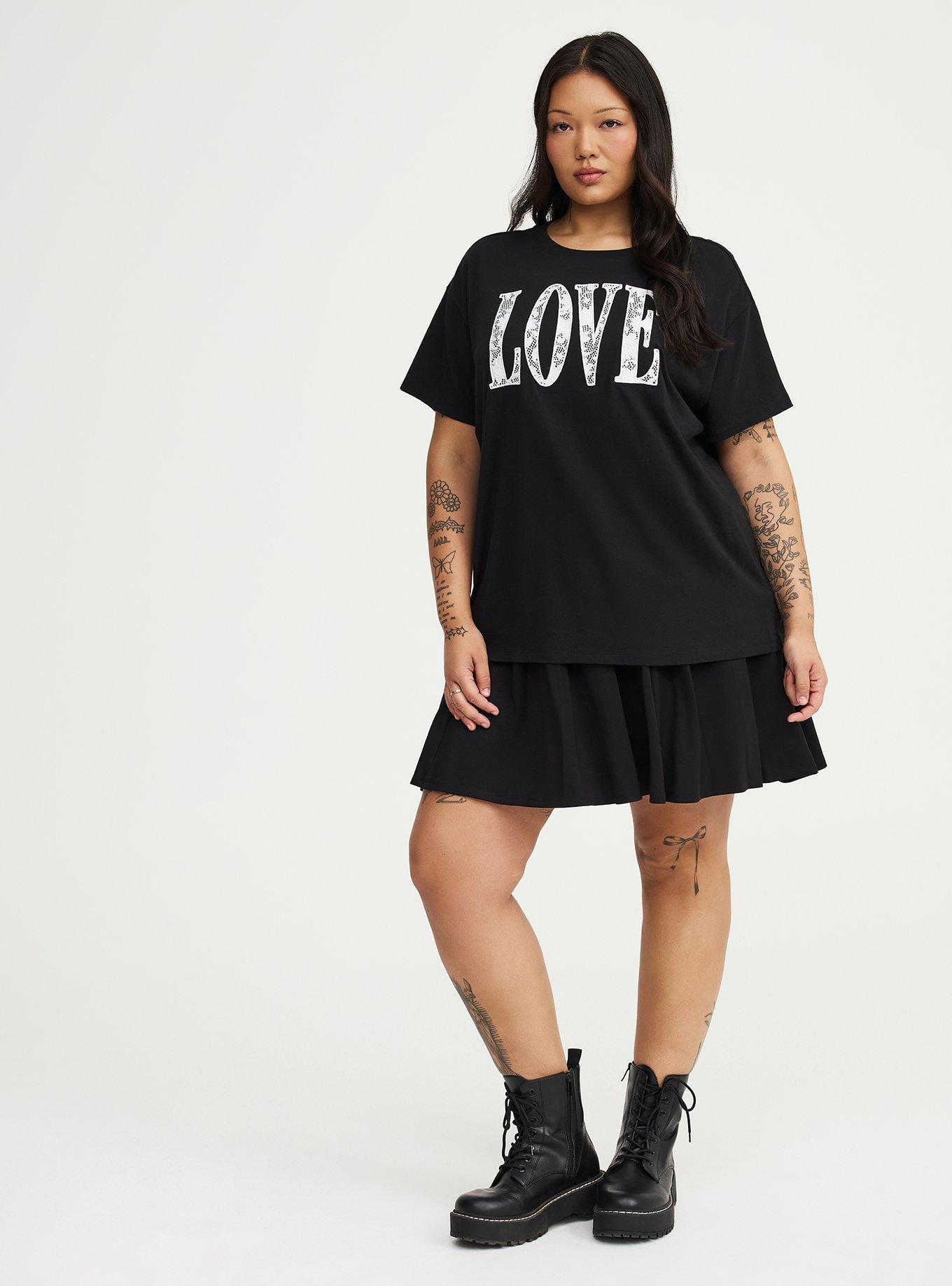 Relaxed Heritage Lace Graphic Tee, LOVE LACE DEEP BLACK, alternate