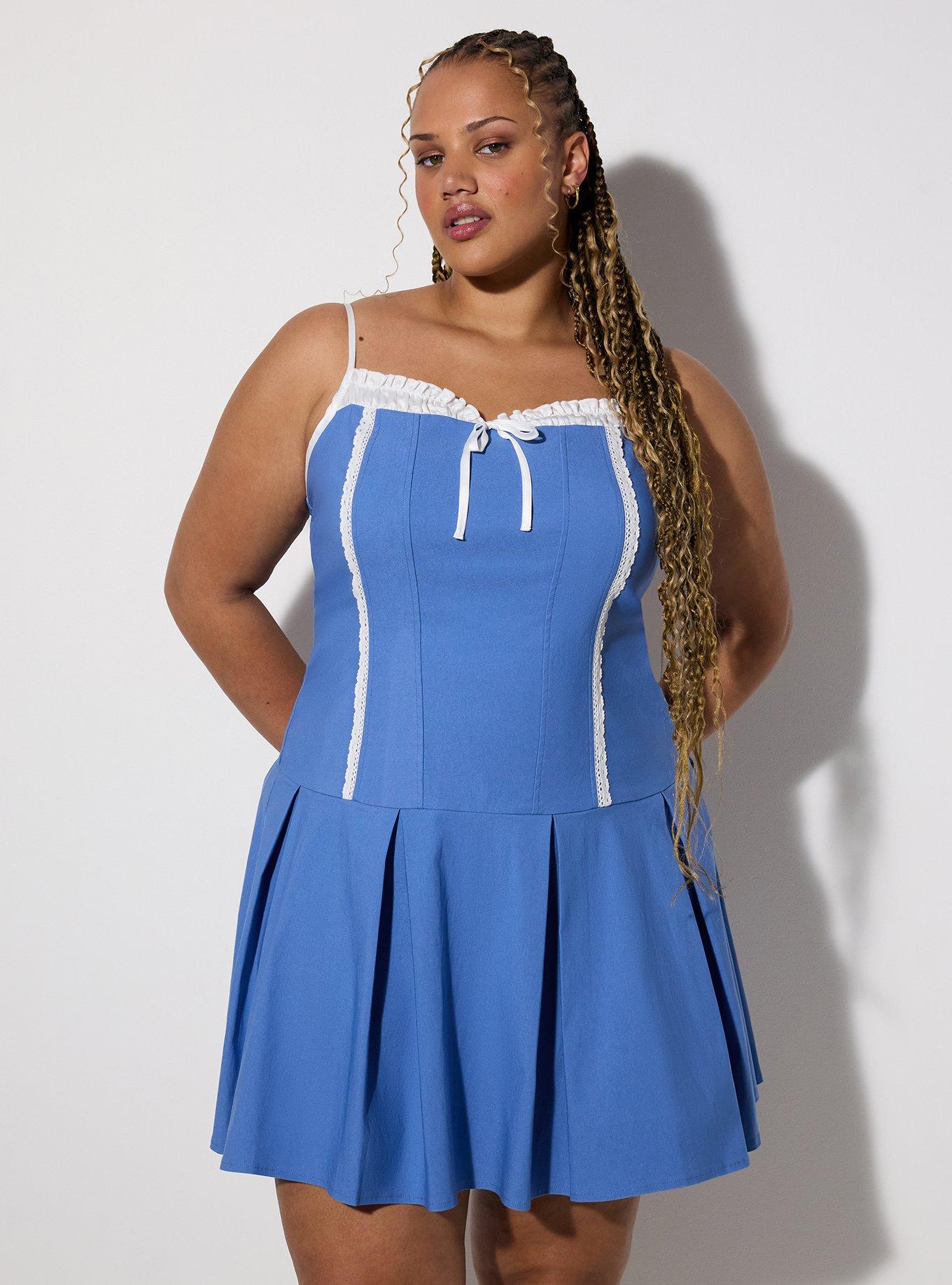 LoveSick Drop Waist Mini Dress, BLUE YONDER, alternate