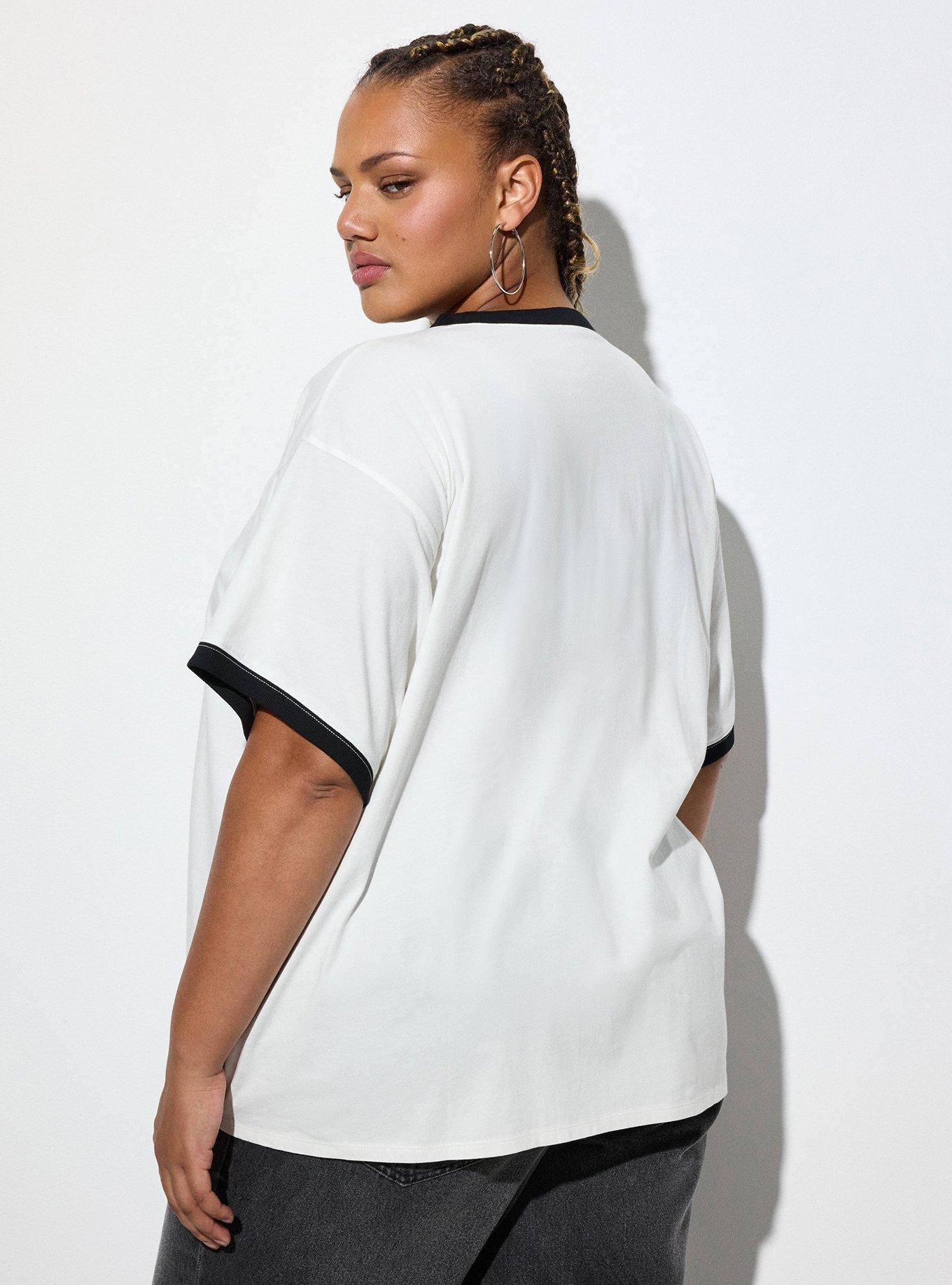 Plus Size LoveSick Oversized Boyfriend Crew Tee, DEEP BLACK CLOUD DANCER, alternate