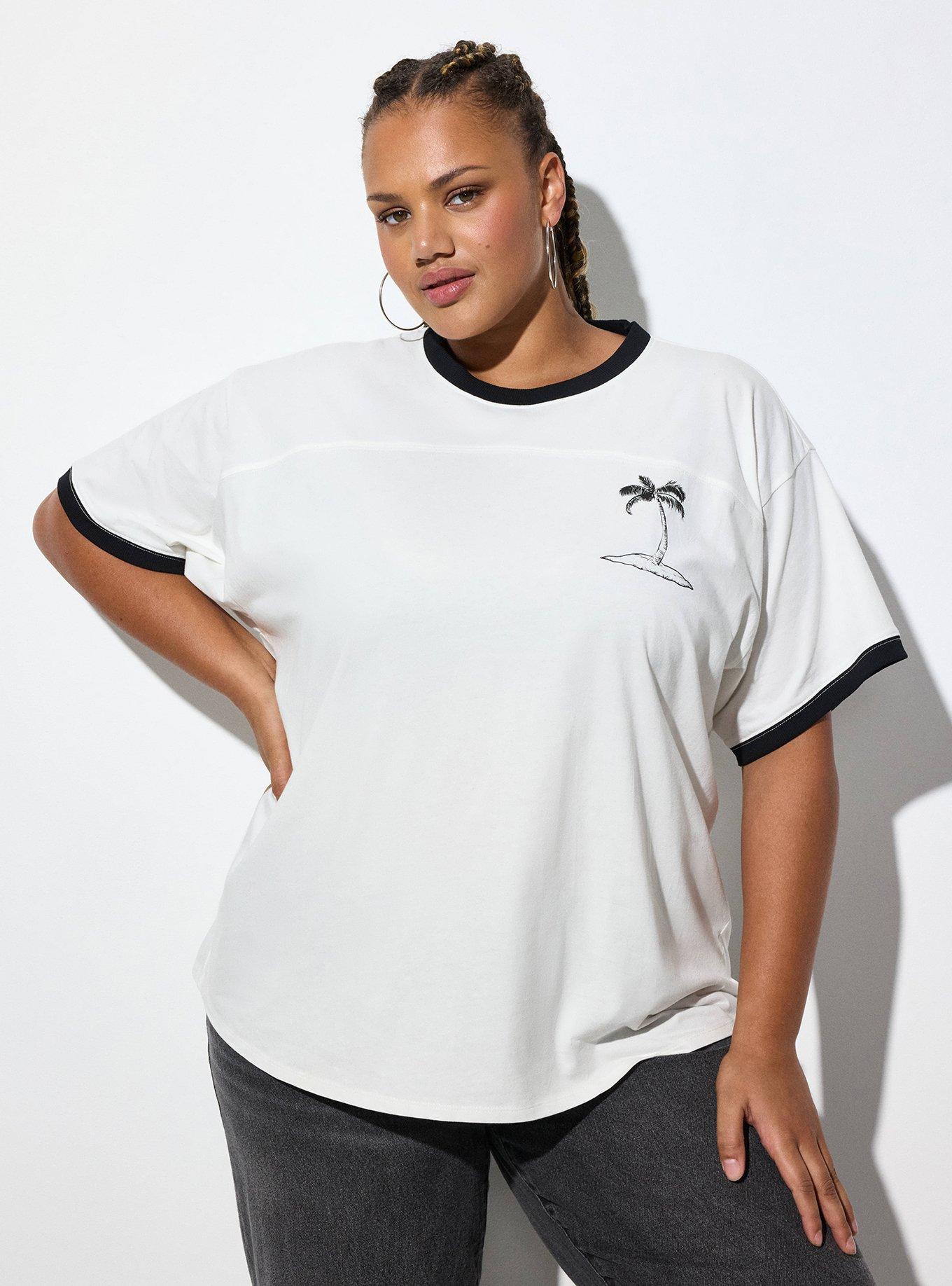 Plus Size LoveSick Oversized Boyfriend Crew Tee, DEEP BLACK CLOUD DANCER, hi-res