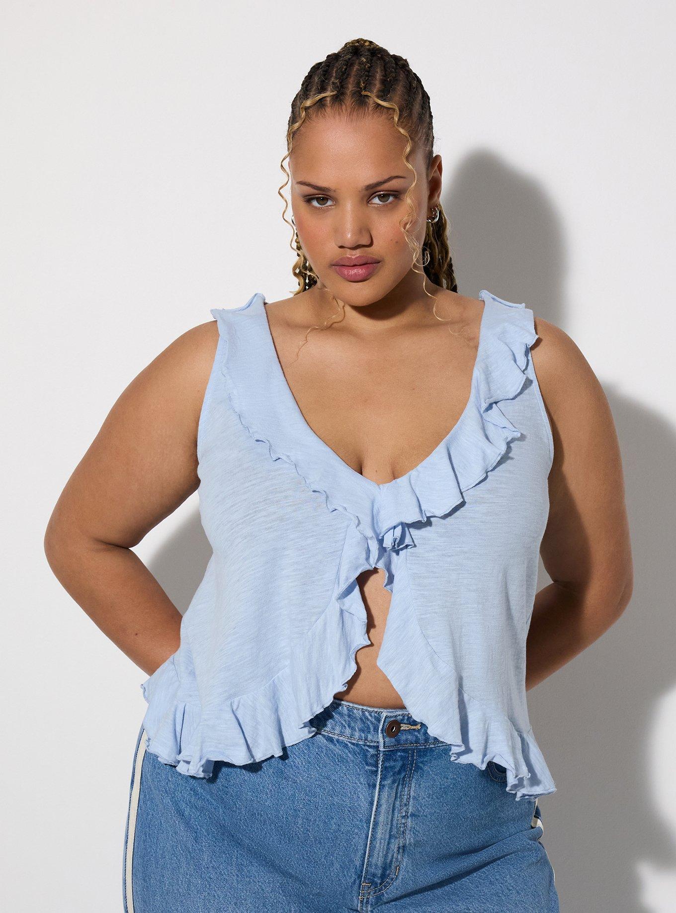 LoveSick Ruffle Tank, KENTUCKY BLUE, hi-res