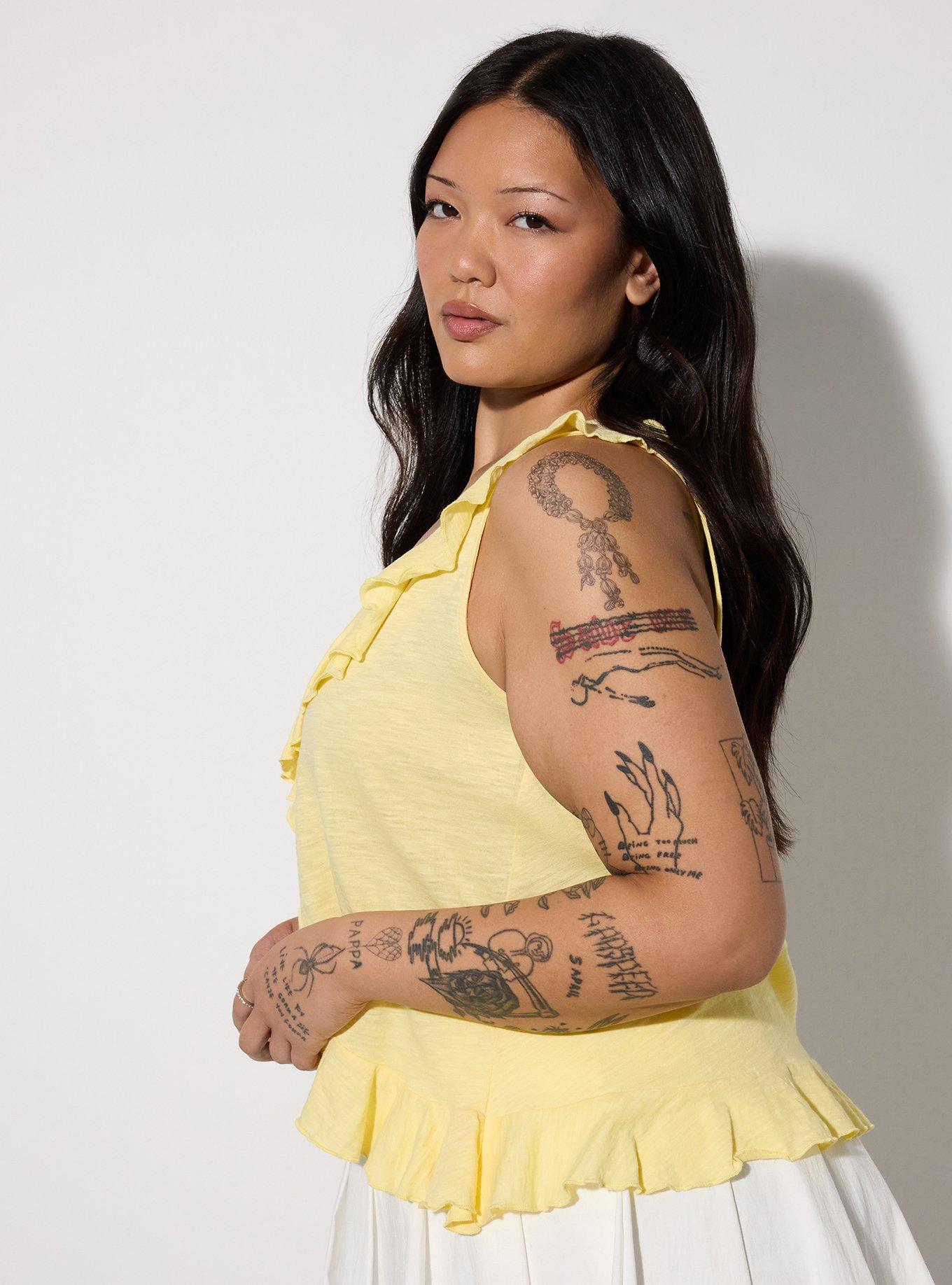 LoveSick Ruffle Tank, MELLOW YELLOW, alternate