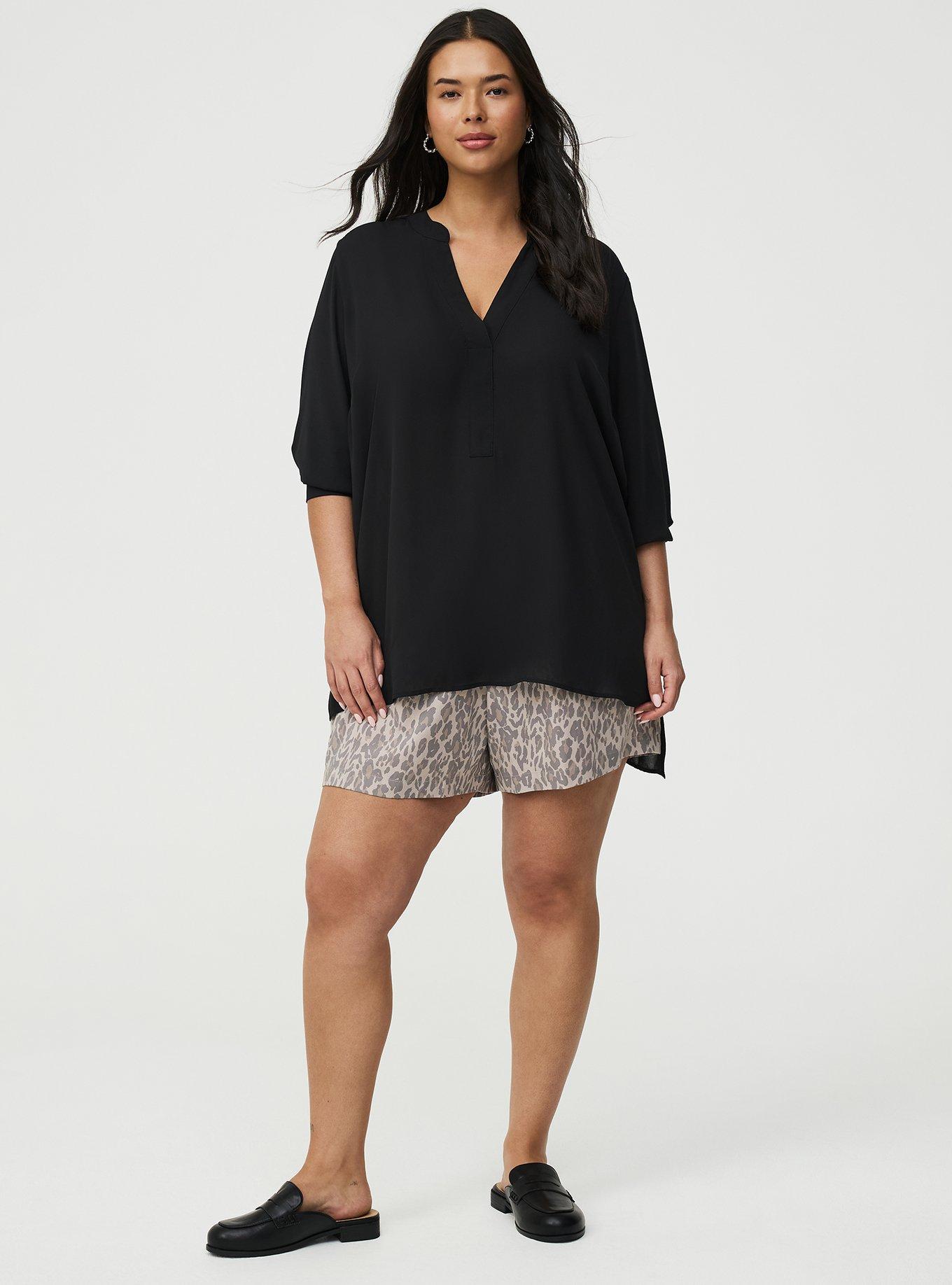 Georgette Tunic Blouse, DEEP BLACK, alternate