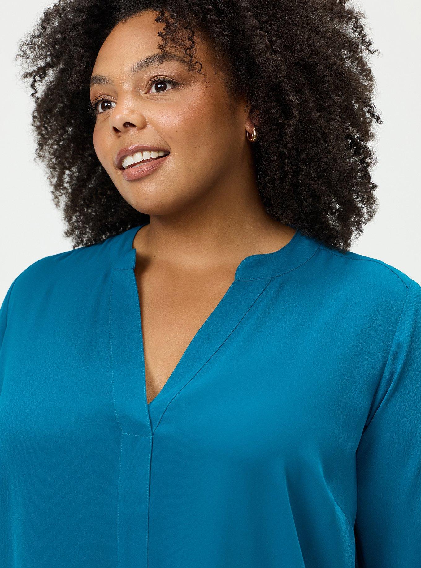 Georgette Tunic Blouse, DEEP LAGOON, alternate