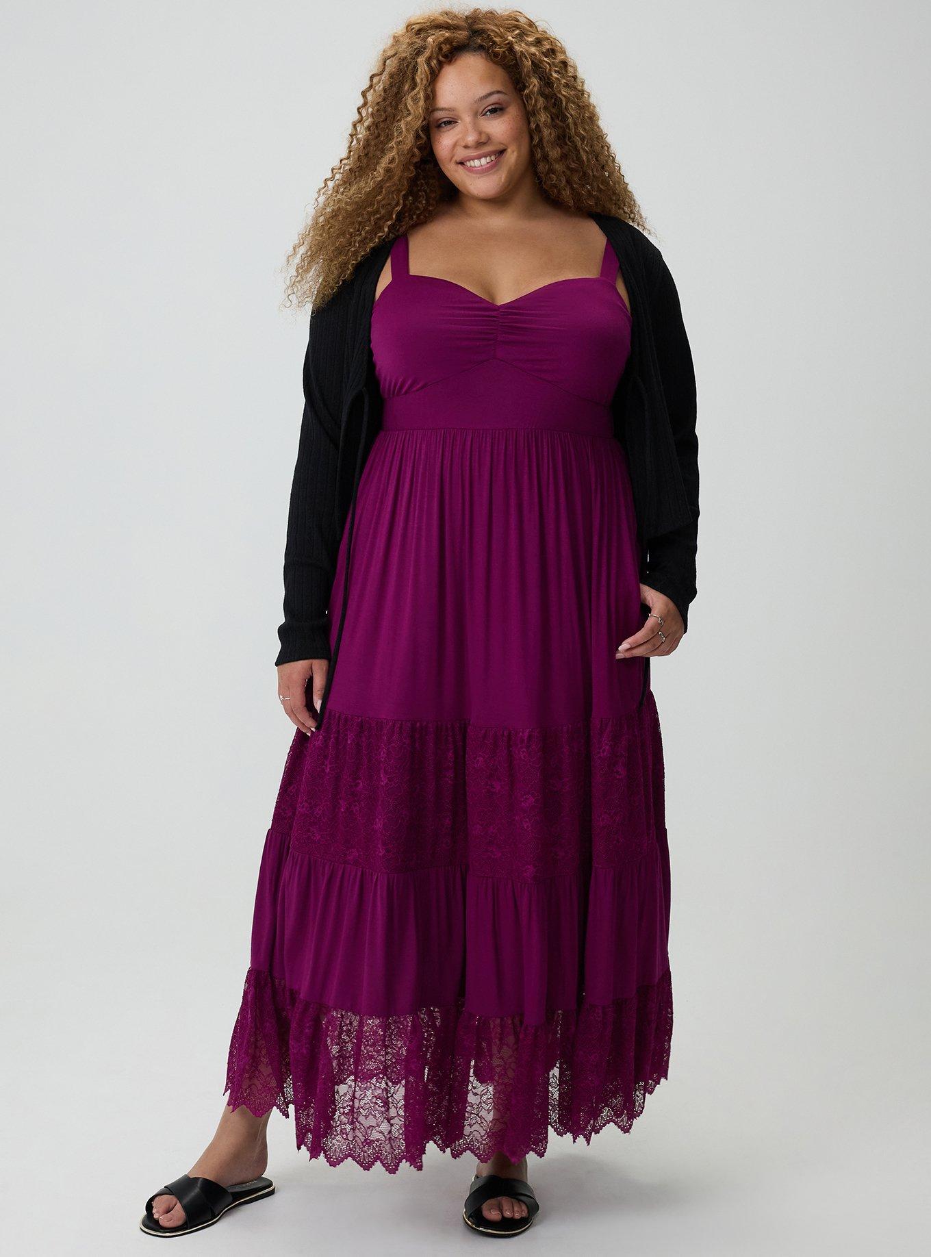 Sweetheart Lace Inset Maxi Dress, PLUM CASPIA, alternate