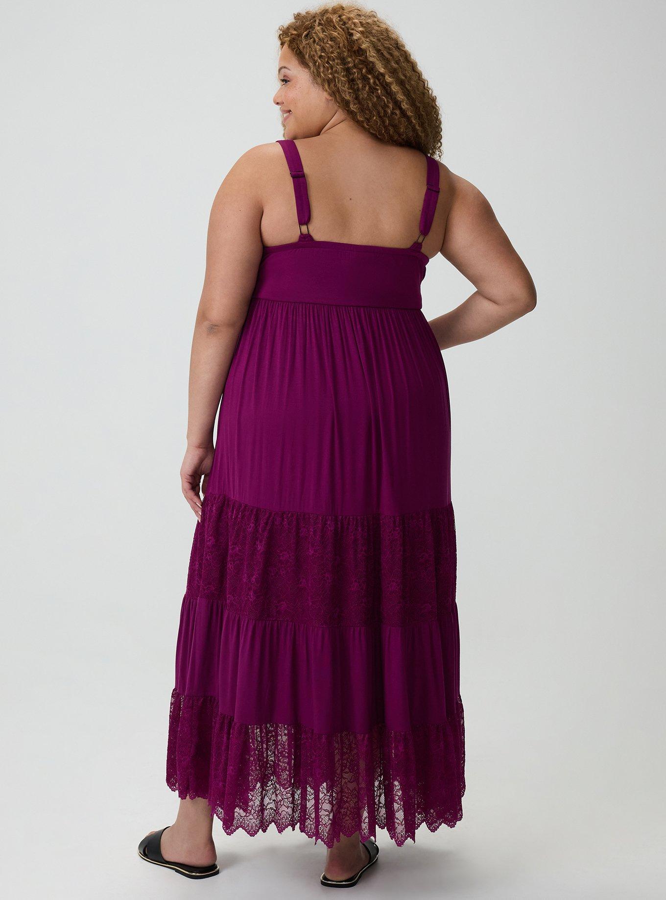 Sweetheart Lace Inset Maxi Dress, PLUM CASPIA, alternate