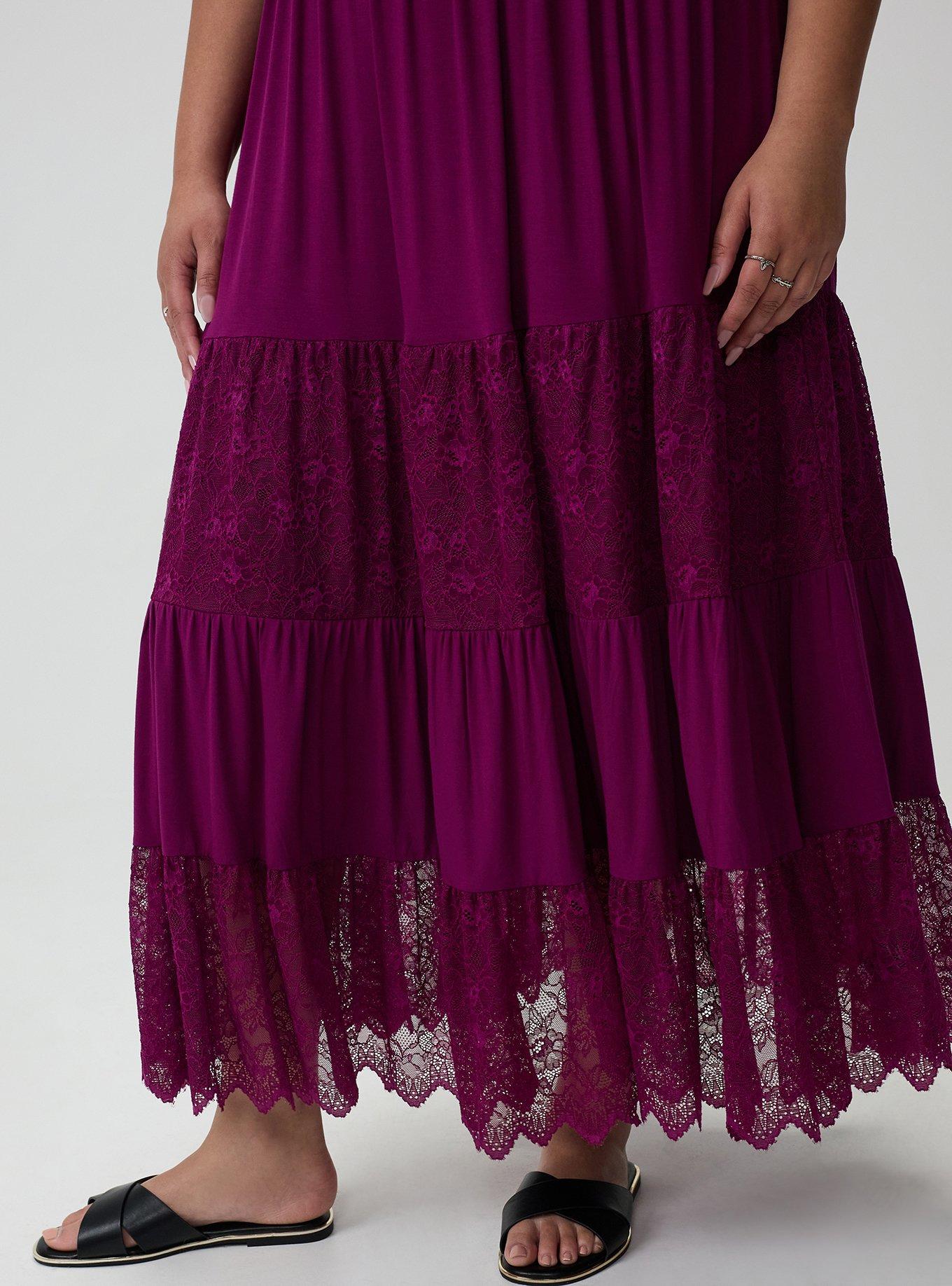 Sweetheart Lace Inset Maxi Dress, PLUM CASPIA, alternate