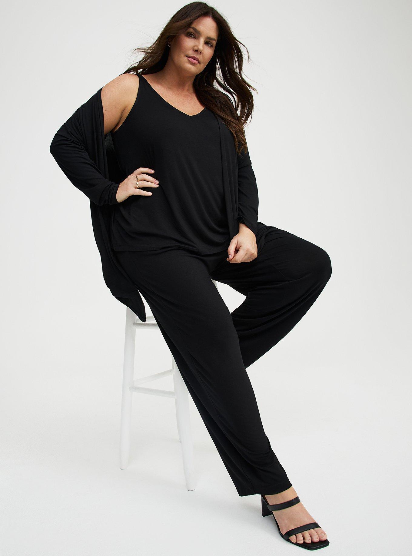 Super Soft Straight Leg Pant, DEEP BLACK, alternate