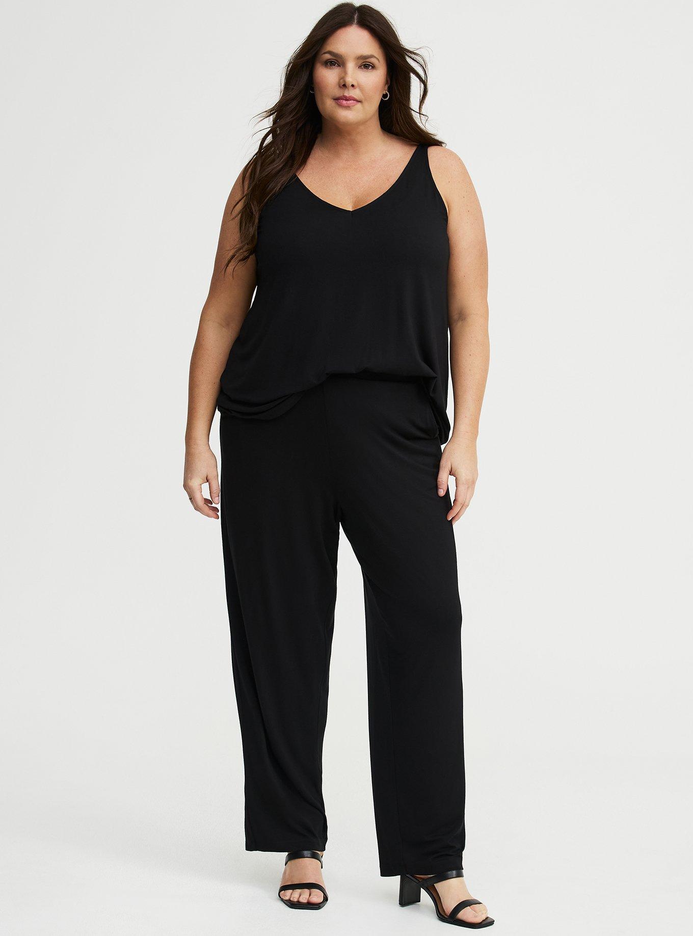 Super Soft Straight Leg Pant, DEEP BLACK, hi-res