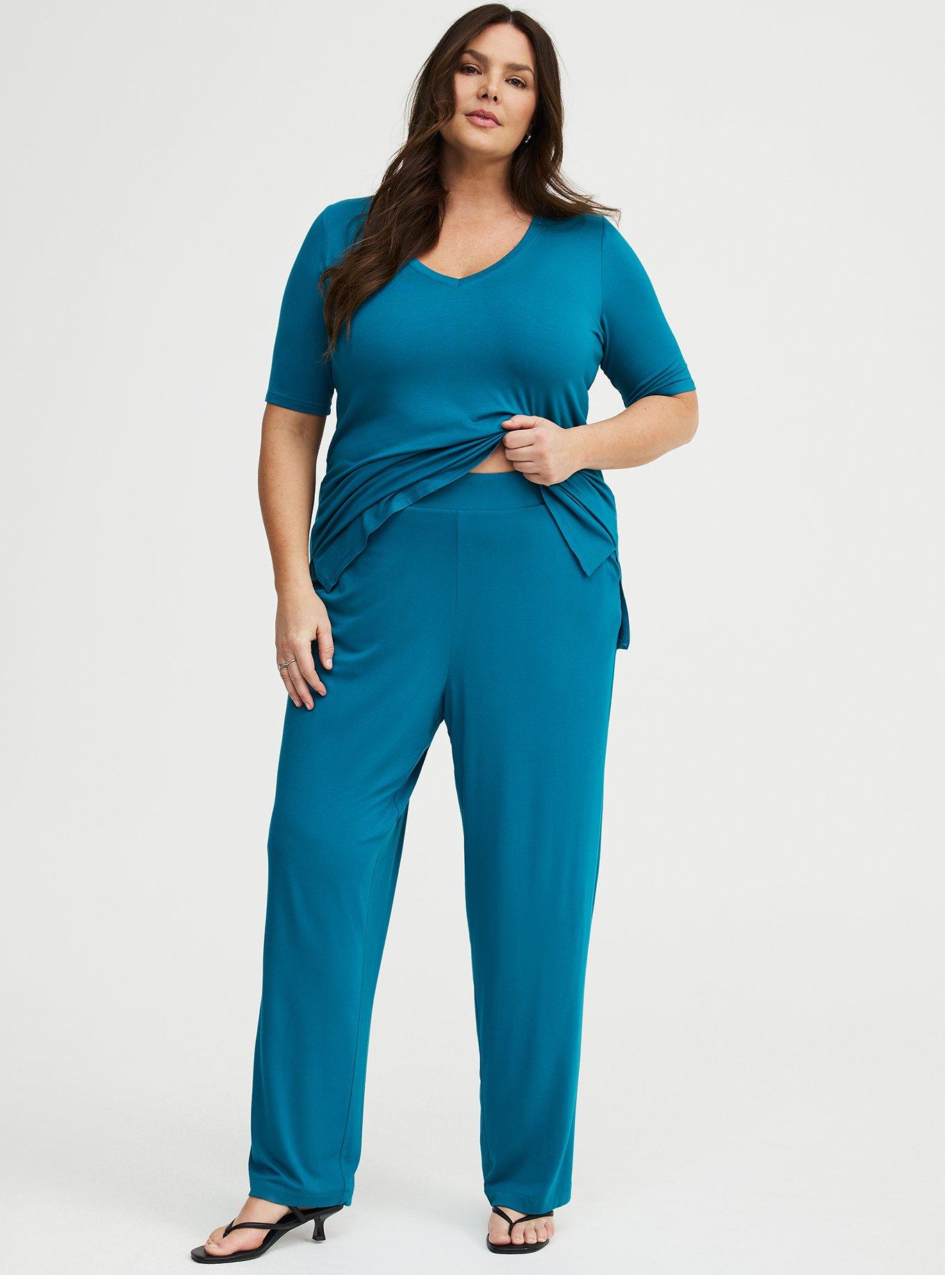 Plus Size Super Soft Straight Leg Pant, OCEAN DEPTHS, hi-res